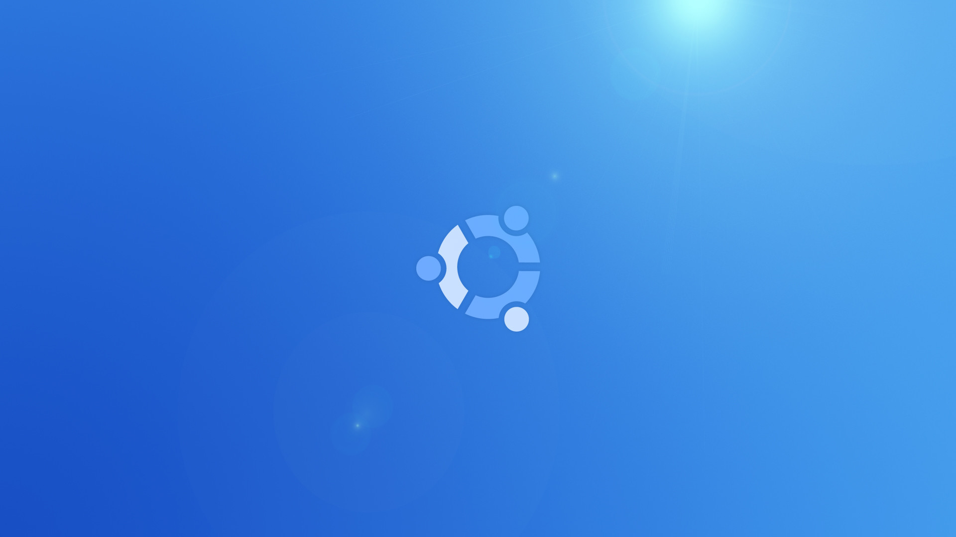 Logo Ubuntu, Blu, Minimalista, 1920x1080, immagine di sfondo