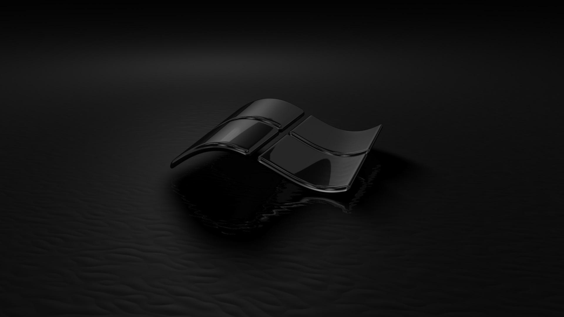 Logo Windows, Windows, Nero, Minimalista, sfondo per il tuo desktop