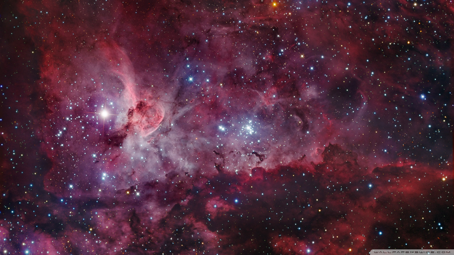 Nebulosa della Carena, Stelle, Rosso, Spazio, Full HD 1080p, sfondo desktop