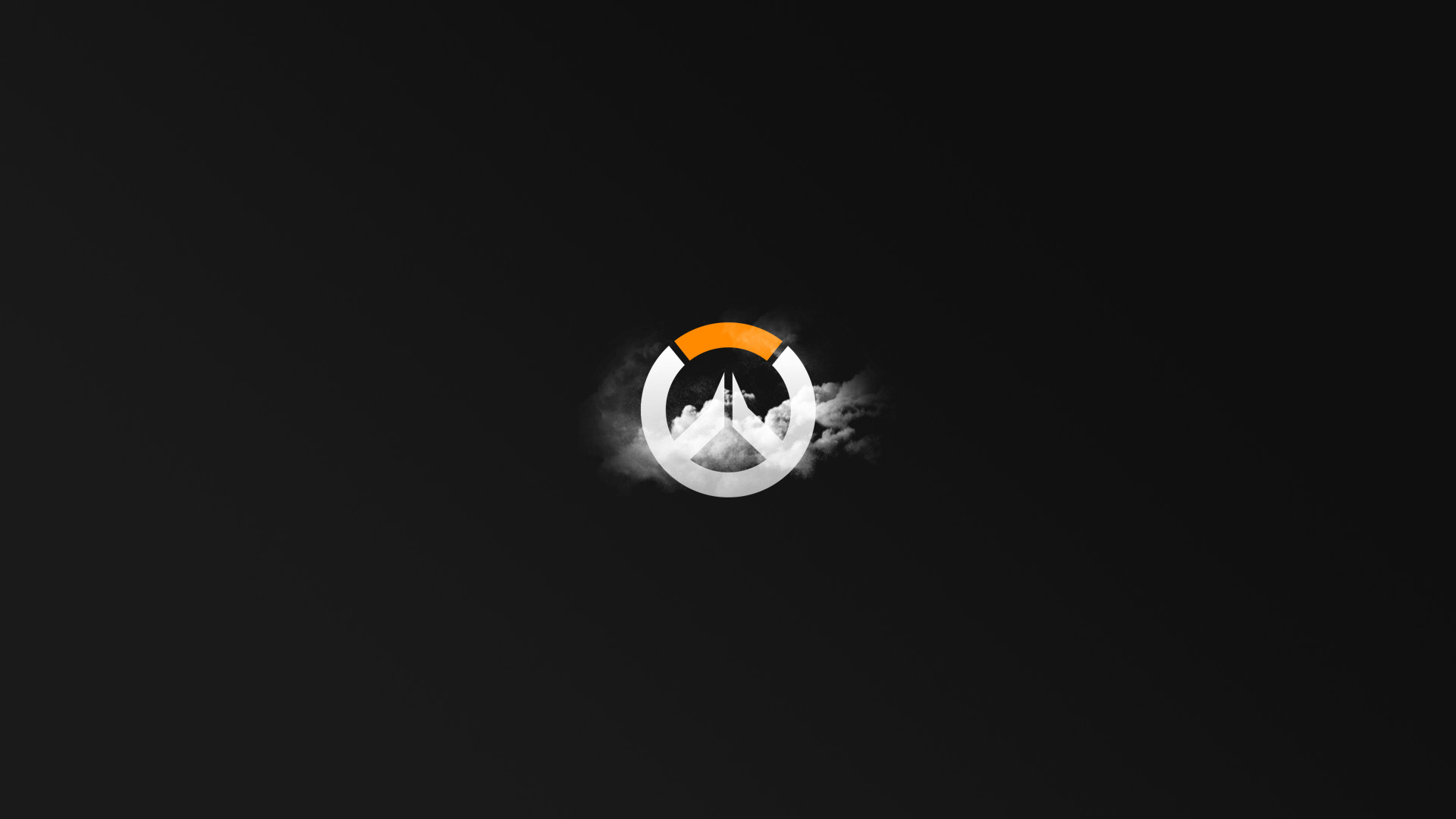 Overwatch, Logo, Fumo, Sfondo nero, Full HD, wallpaper per PC