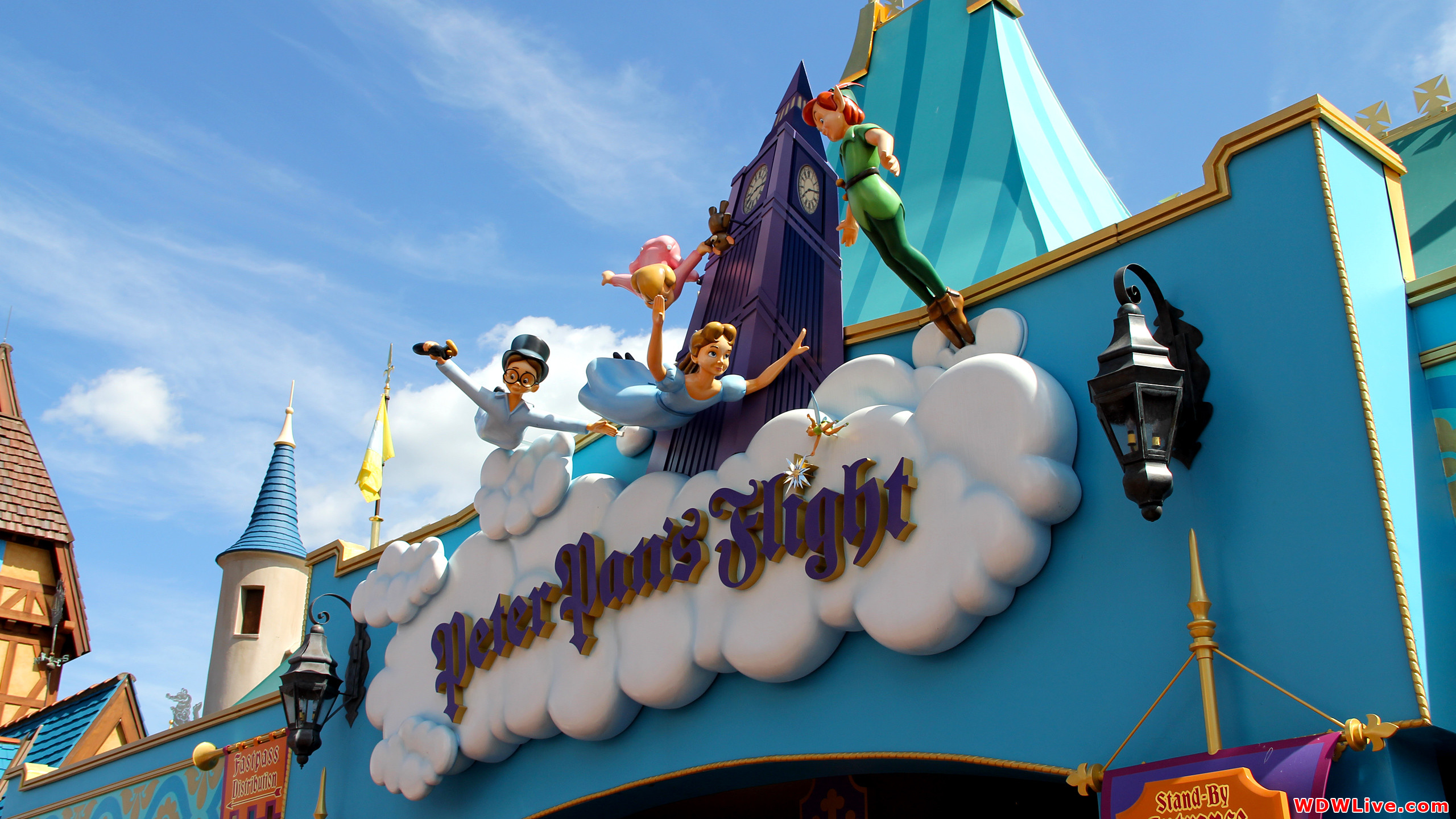 Peter Pan's Flight, Disneyland, Attrazione, Peter Pan, 16:9 2K, sfondo widescreen