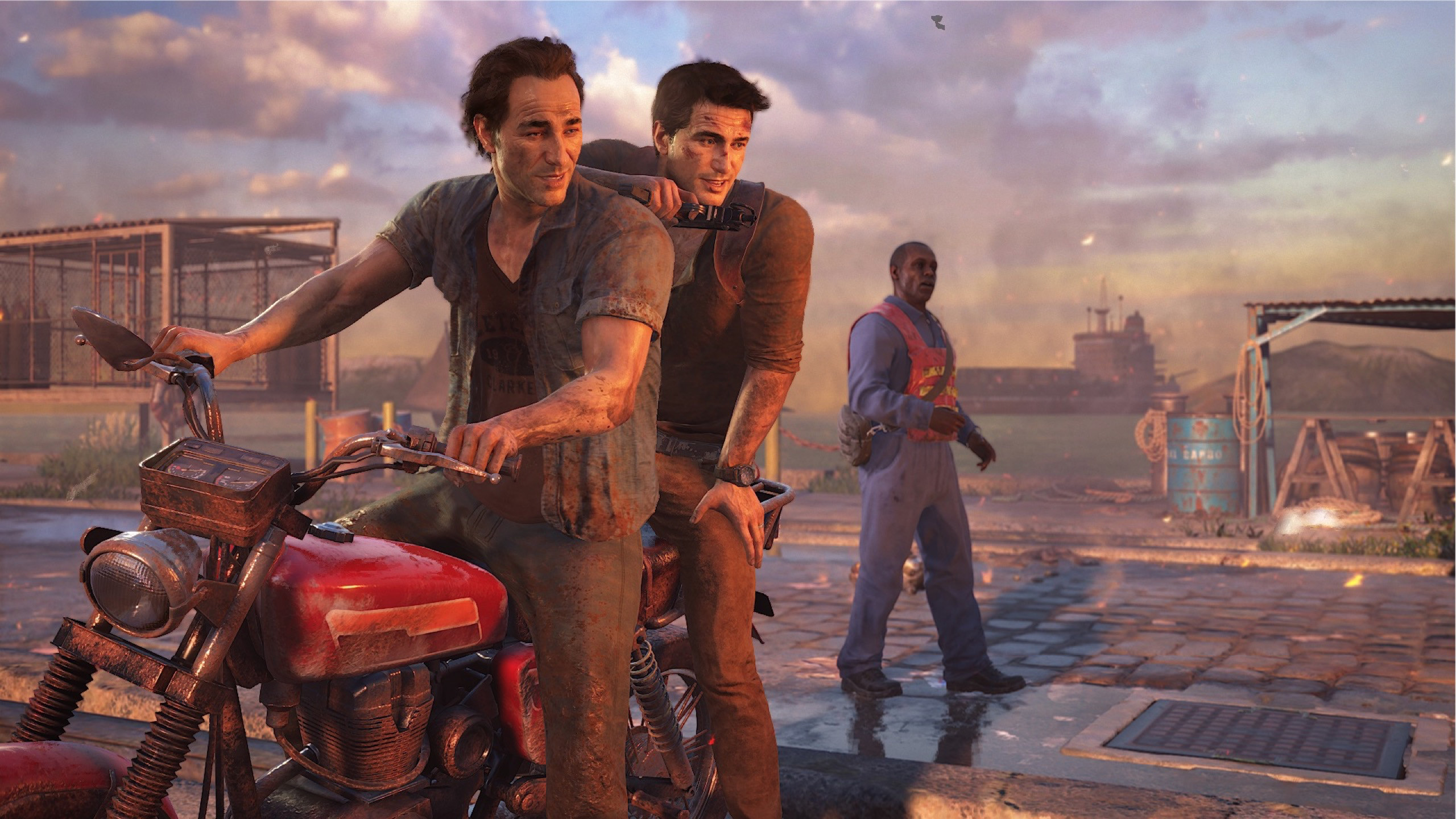 Nathan Drake, Sam Drake, Uncharted 4, Moto, 2K, sfondo per PC e portatile