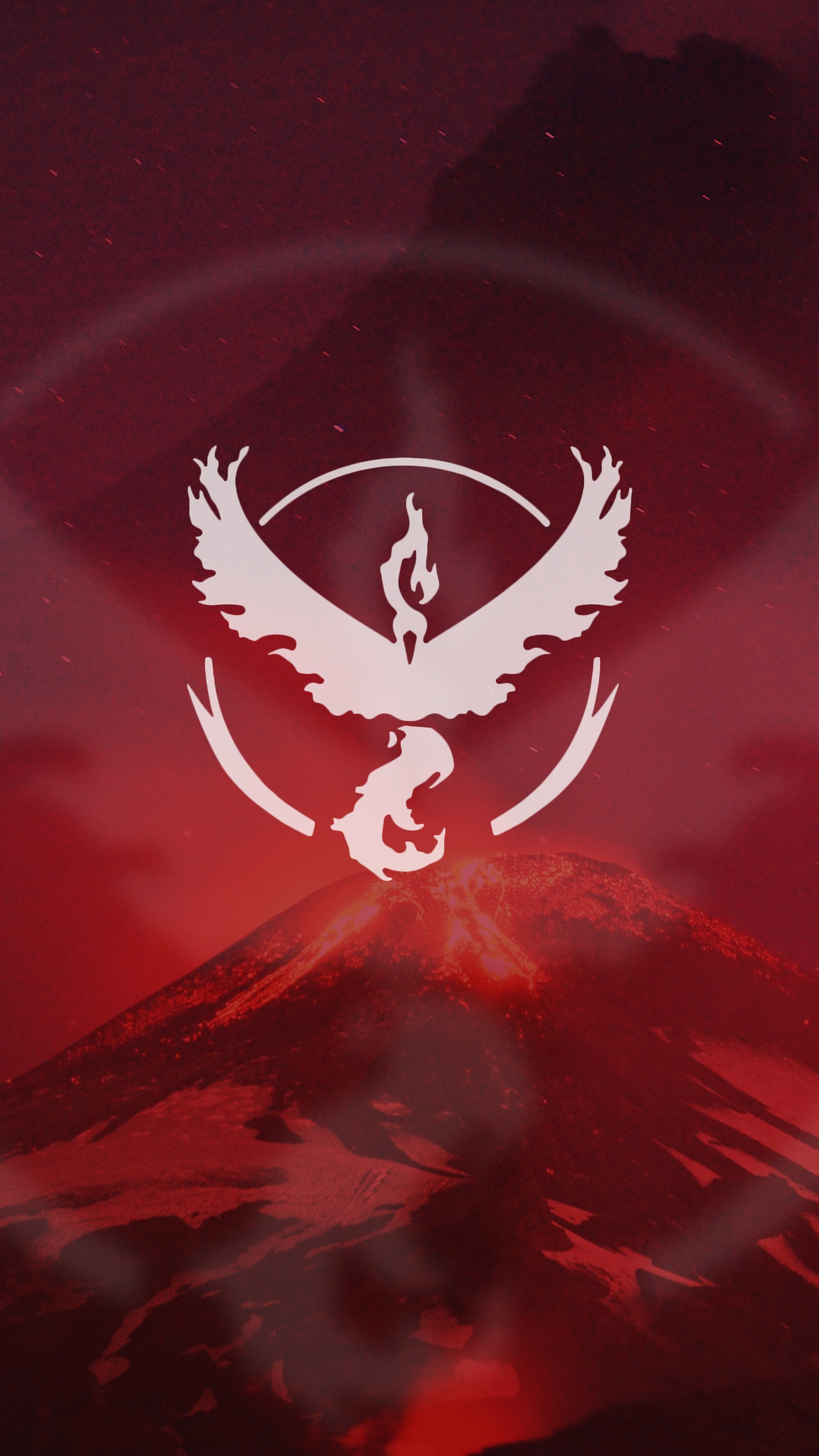 Team Coraggio, Pokémon GO, Vulcano, Rosso, QHD+, sfondo per smartphone