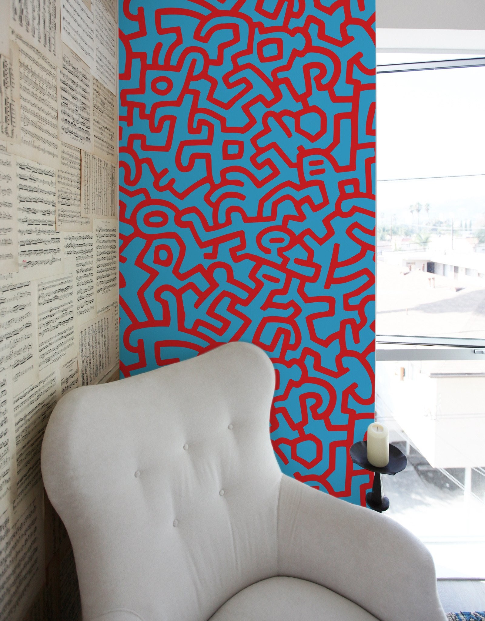 Keith Haring, Carta da parati, Poltrona, Interno, sfondo per iPad e tablet