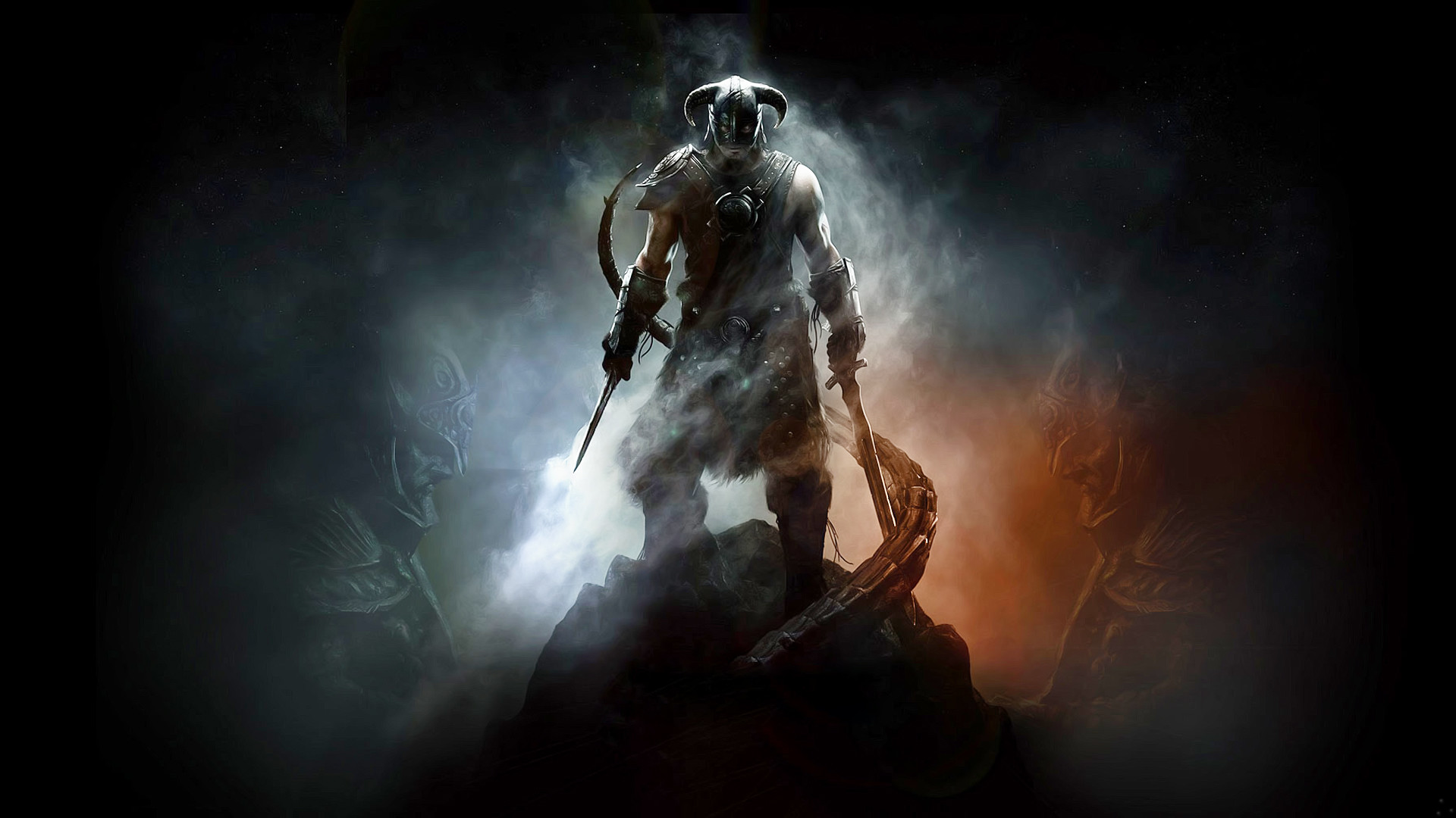 The Elder Scrolls V: Skyrim, Dovahkiin, Videogioco, Nebbia, Full HD, immagine di sfondo PC