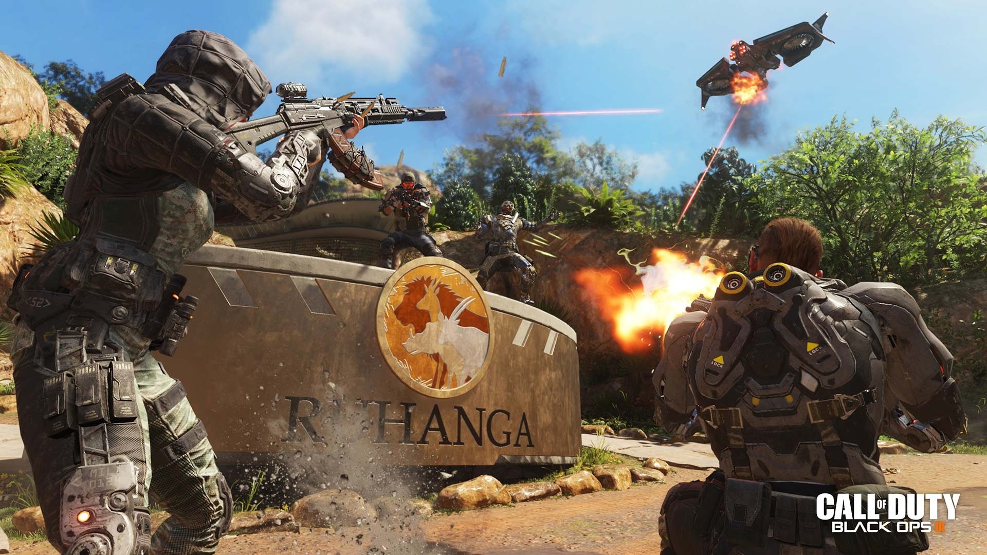 Call of Duty: Black Ops III, Soldati, Battaglia, Velivolo, 16:9 Full HD, sfondo widescreen