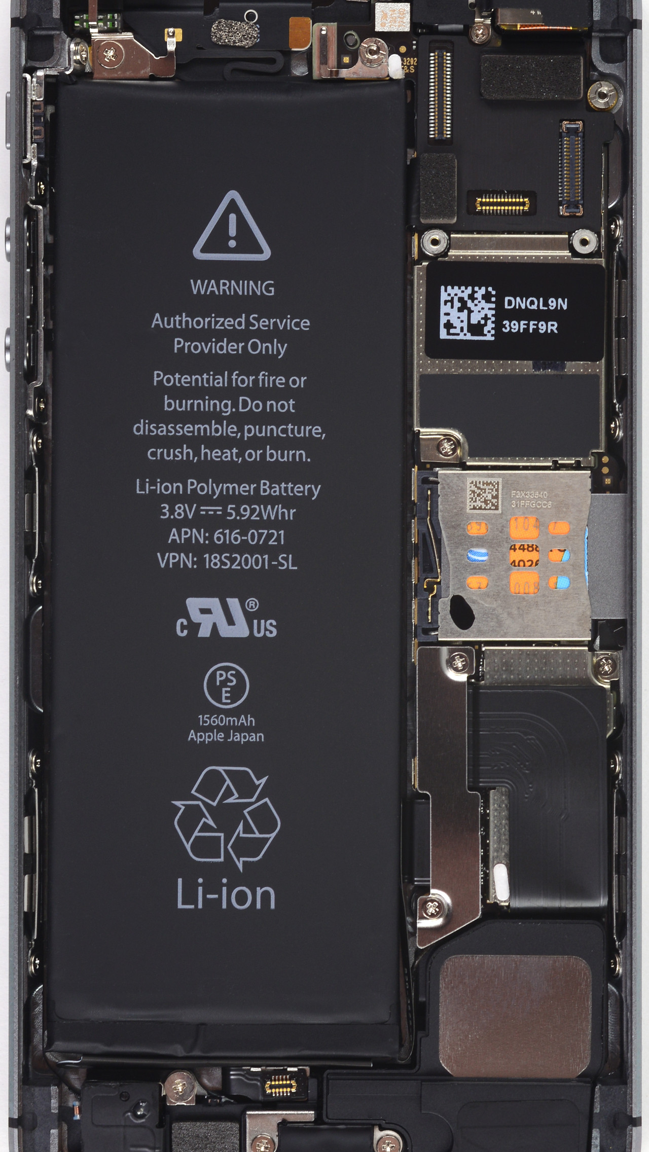 iPhone 5S, Apple, Batteria, Interno del telefono, Trasparente, Full HD, wallpaper per smartphone