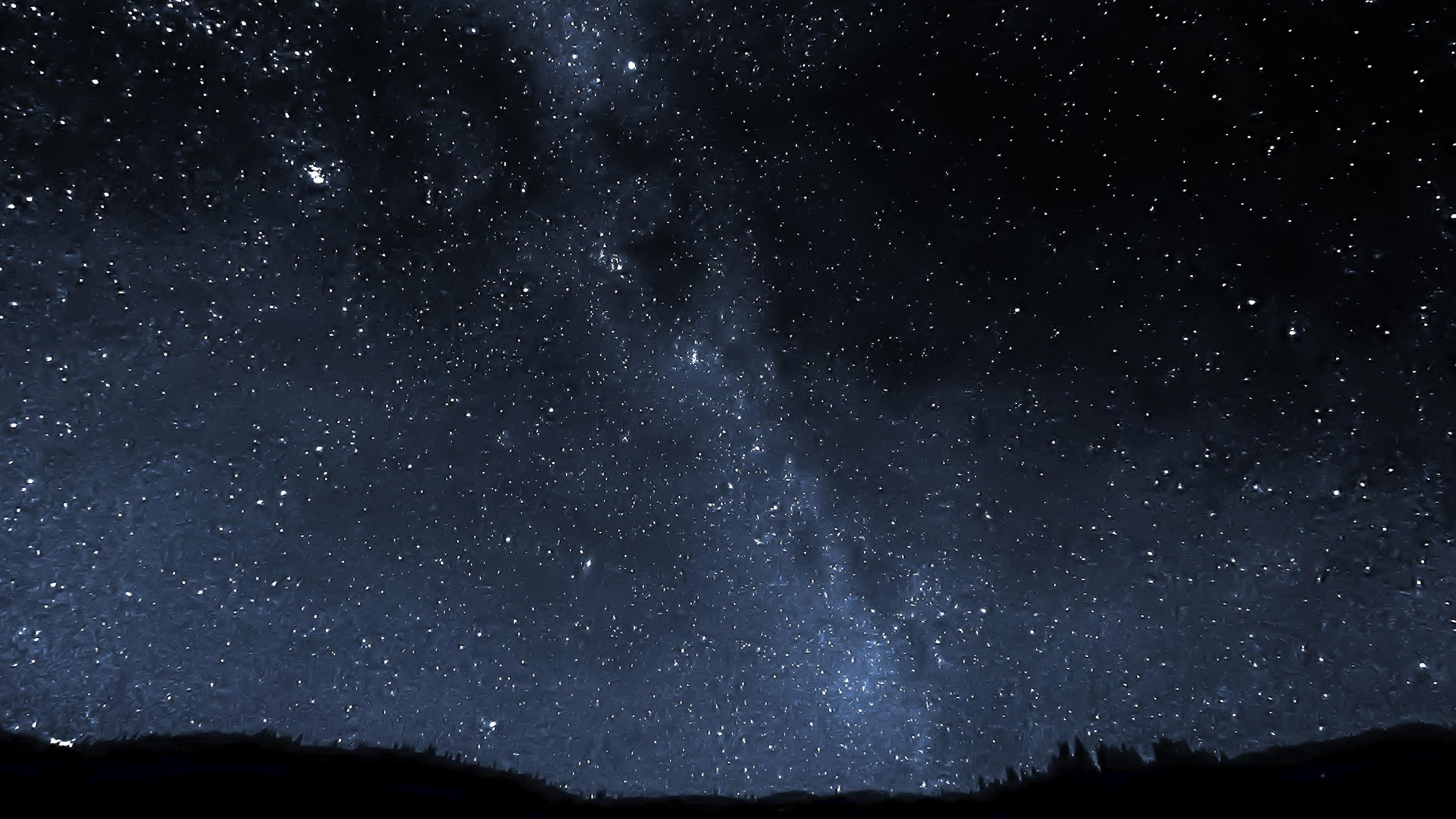 Via Lattea, Cielo stellato, Grigio, 2K, sfondo desktop