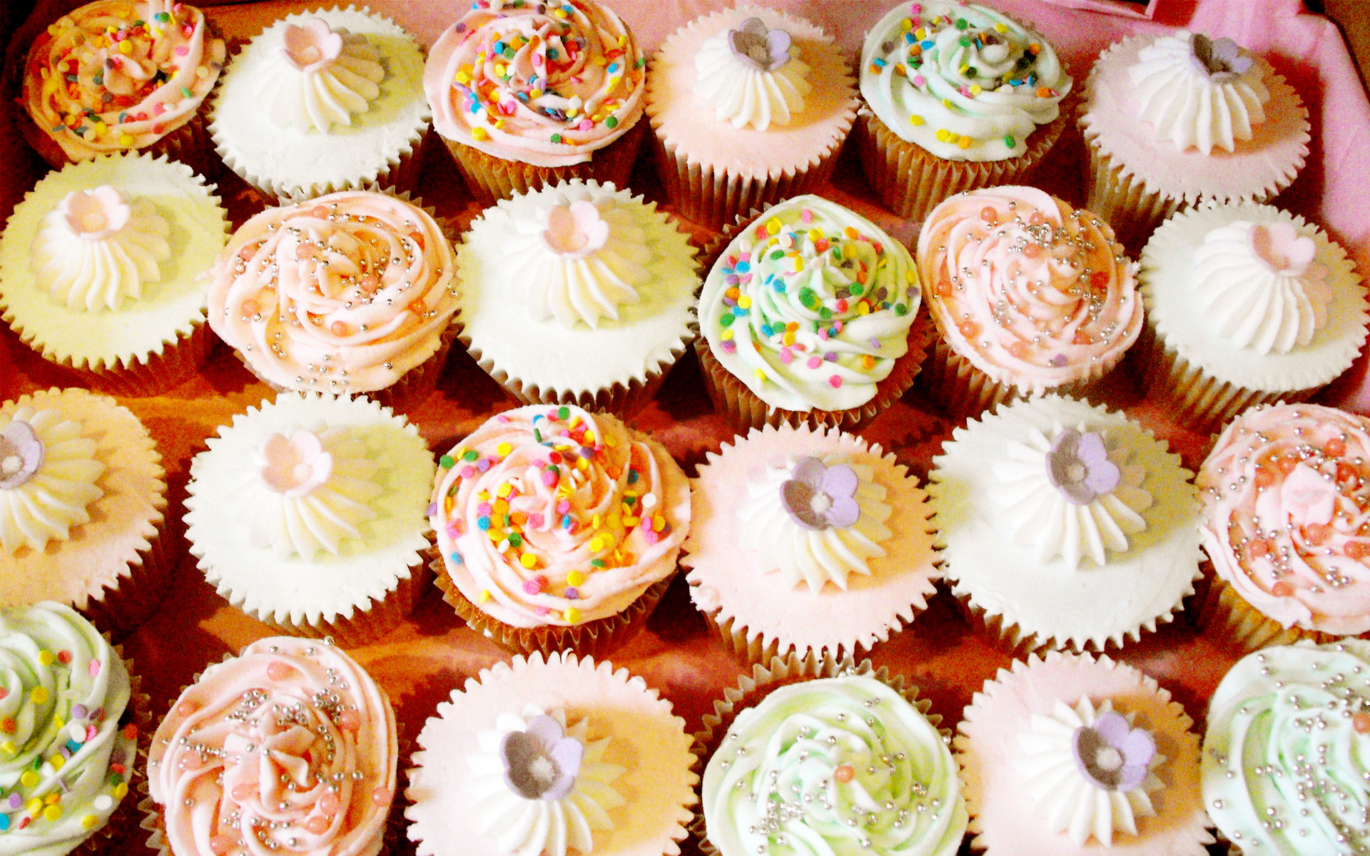 Cupcake, Glassa, Codette colorate, Dolci, 1920x1200, immagine di sfondo
