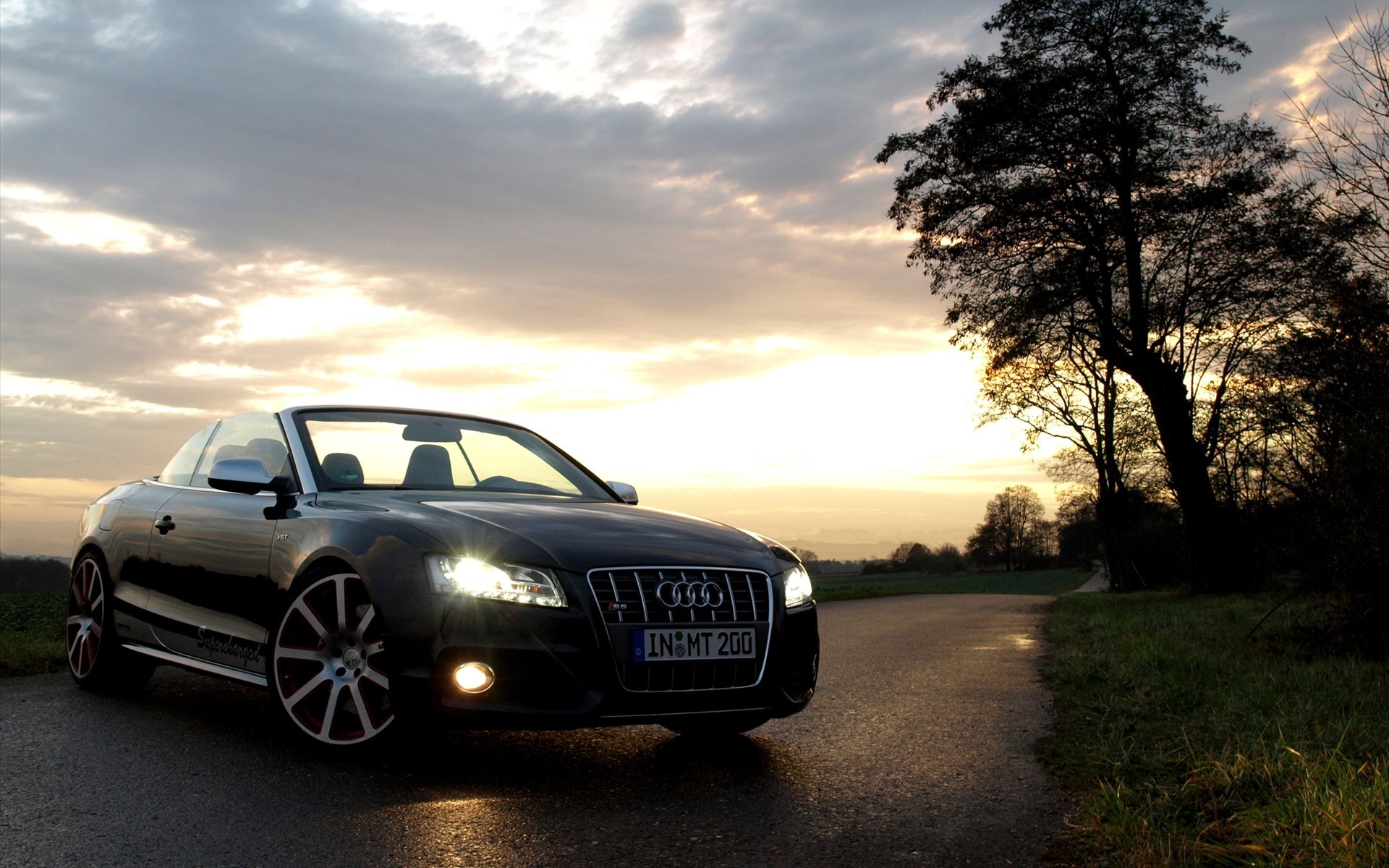 Audi S5 Cabriolet, Audi, Tramonto, Full HD, wallpaper per portatile