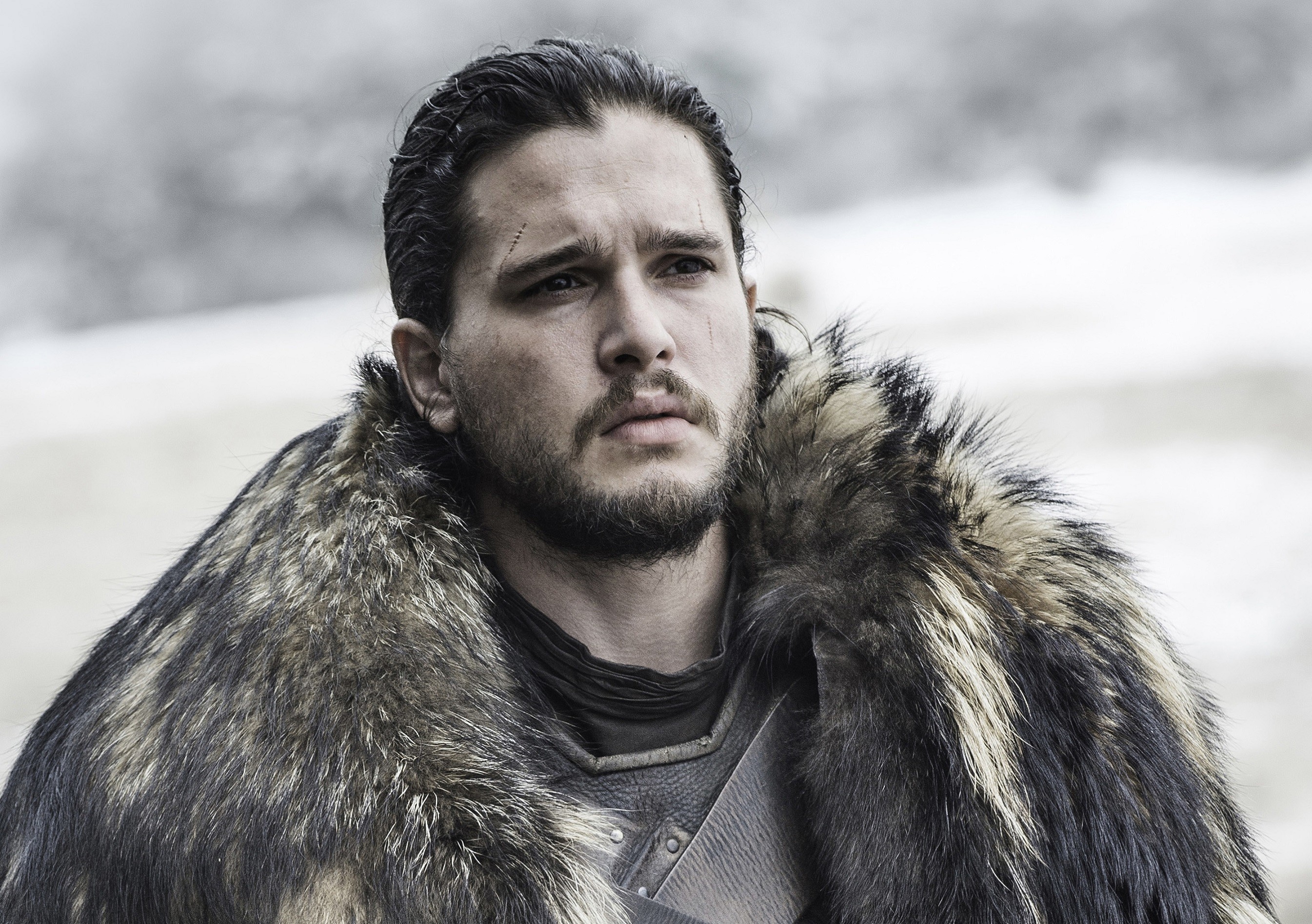 Jon Snow, Kit Harington, Il Trono di Spade, Neve, 2K, sfondo per PC e portatile