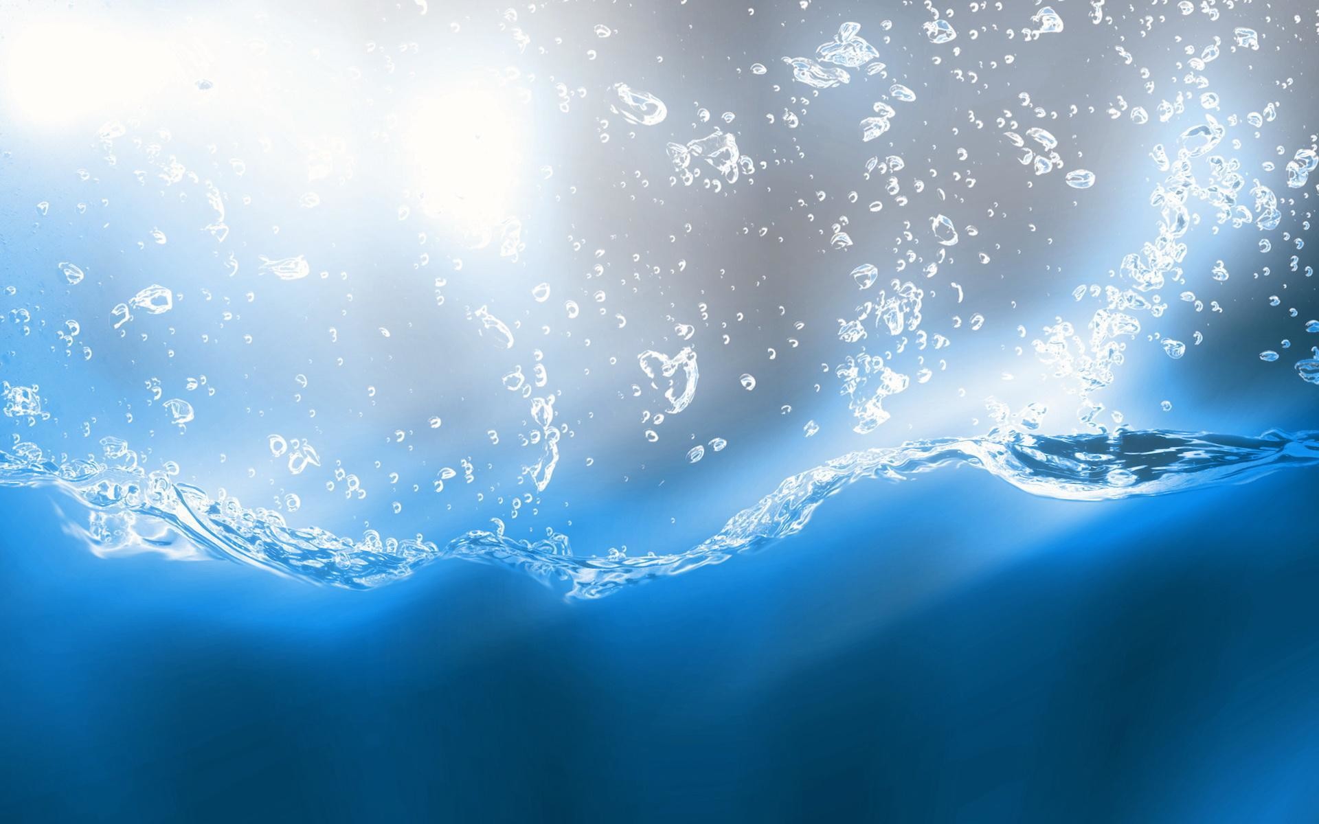 Onda, Bolle, Sott'acqua, Blu, 1920x1200, immagine di sfondo