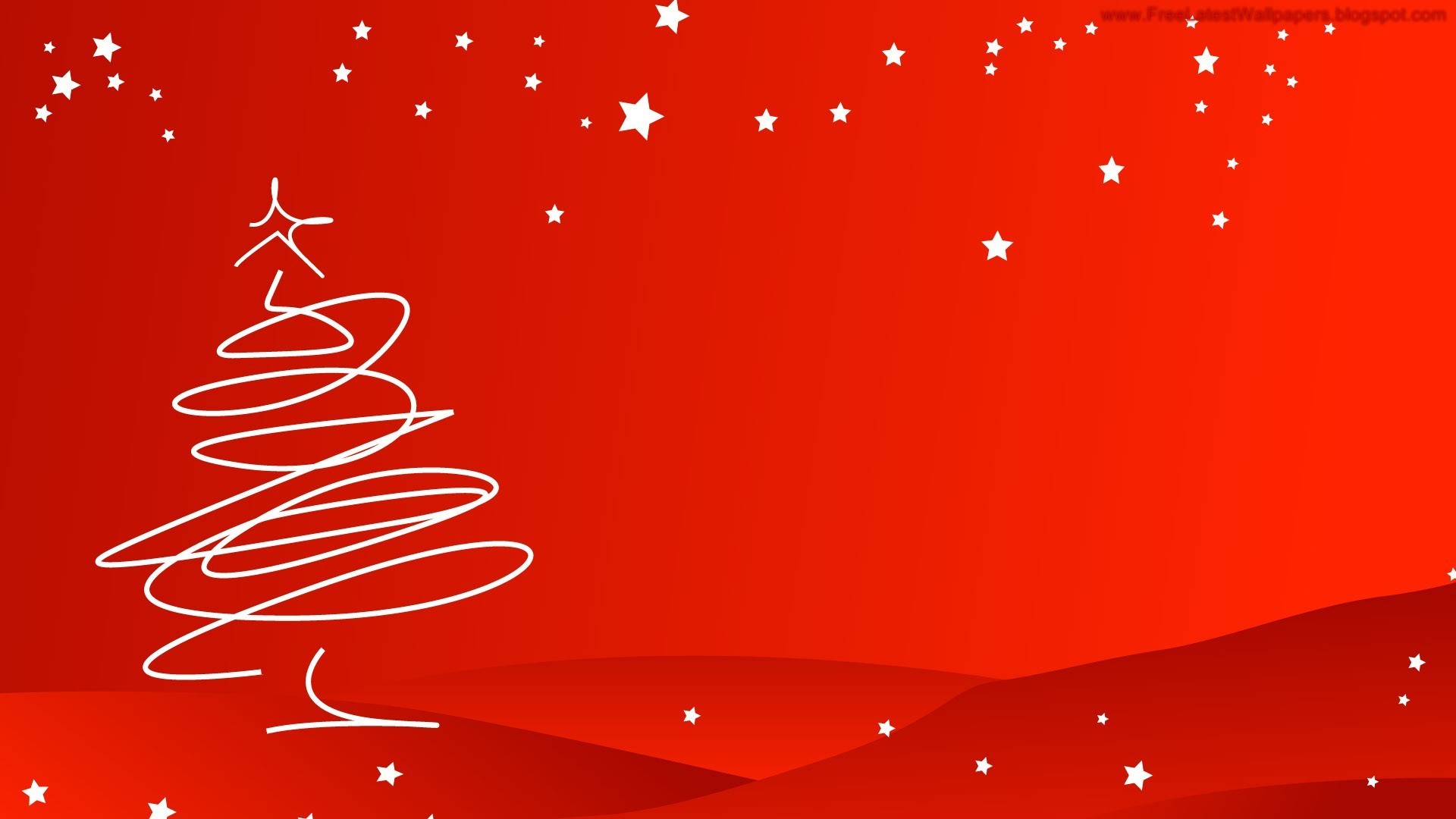 Albero stilizzato, Stelle, Sfondo rosso, Minimalismo, Full HD, wallpaper per portatile