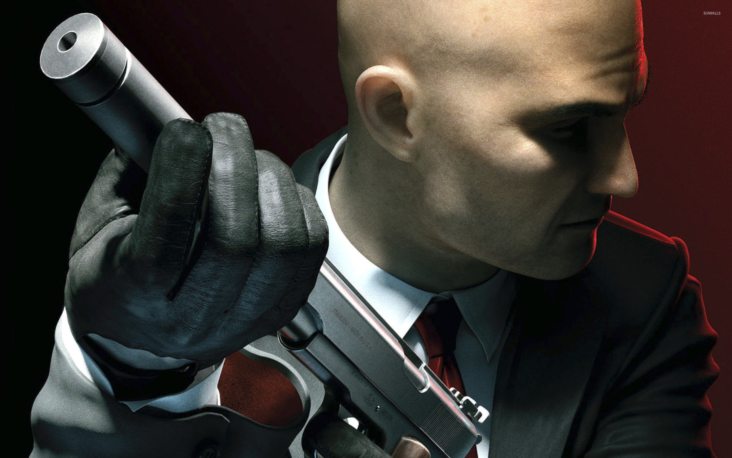 Hitman, Agente 47, Silenziatore, Primo piano, 16:10 2K, sfondo widescreen