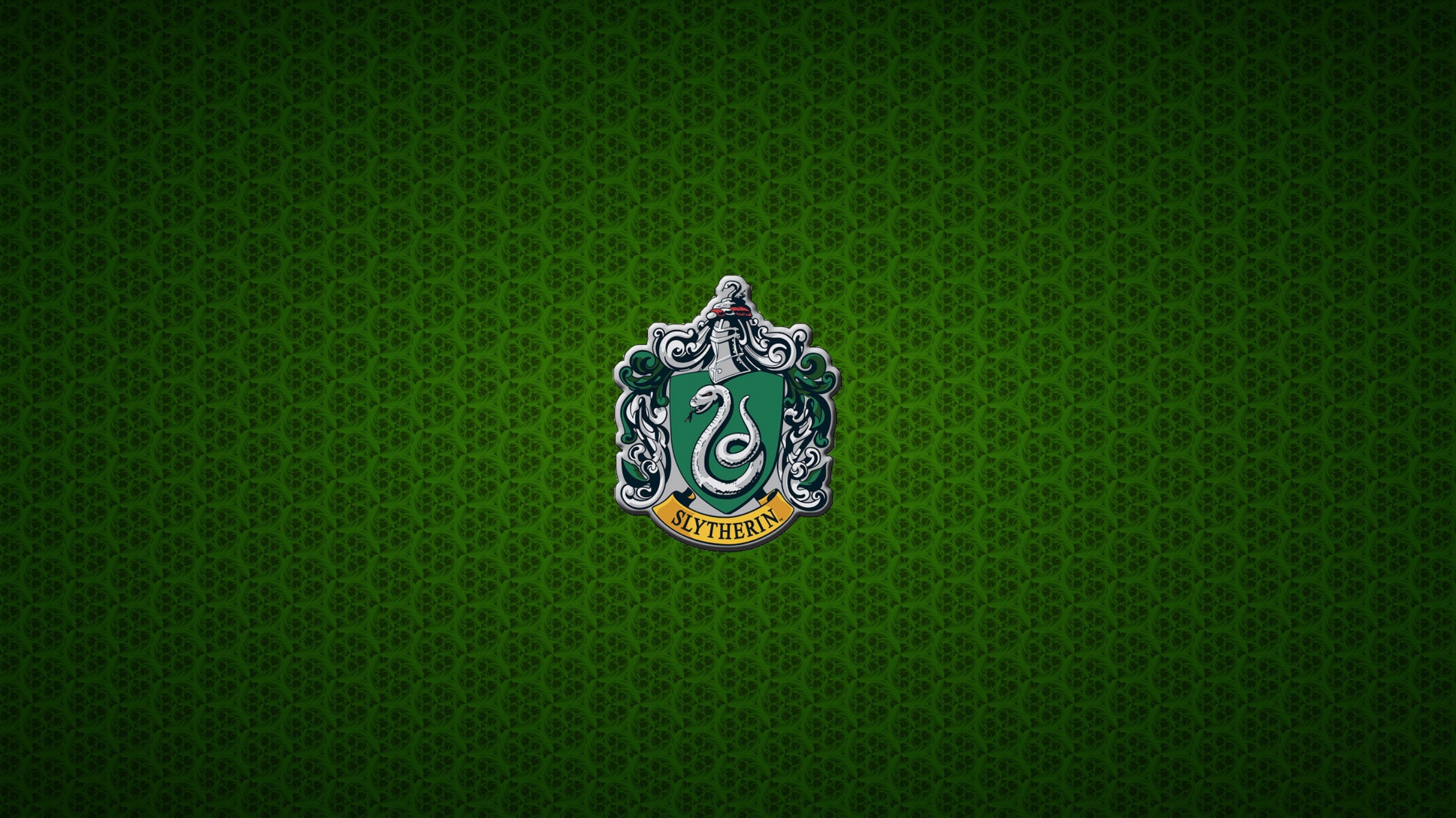 Stemma di Serpeverde, Serpeverde, Harry Potter, Motivo geometrico, Sfondo verde, wallpaper desktop