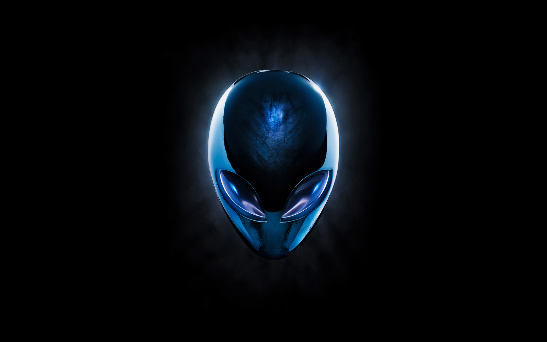 Alienware, Logo alieno, Blu, Full HD, sfondo desktop