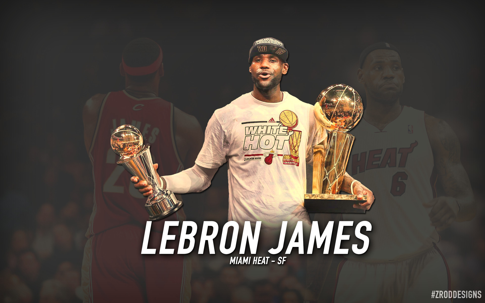 LeBron James, Miami Heat, Trofeo Larry O'Brien, Trofeo MVP, 1920x1200, sfondo per PC
