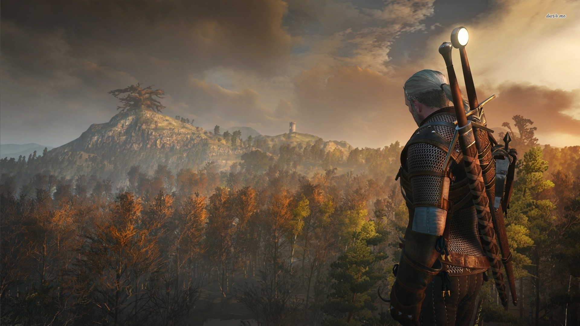 Geralt di Rivia, Velen, Paesaggio, Autunno, Full HD, sfondo desktop