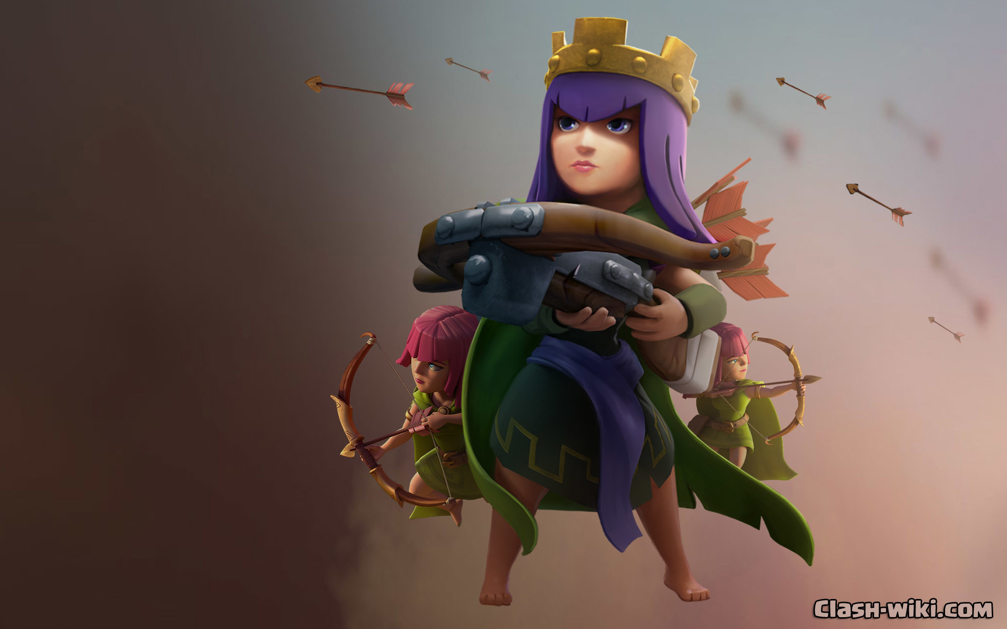 Regina degli arcieri, Clash of Clans, Corona, Balestra, 2048x1280, sfondo MacBook Pro