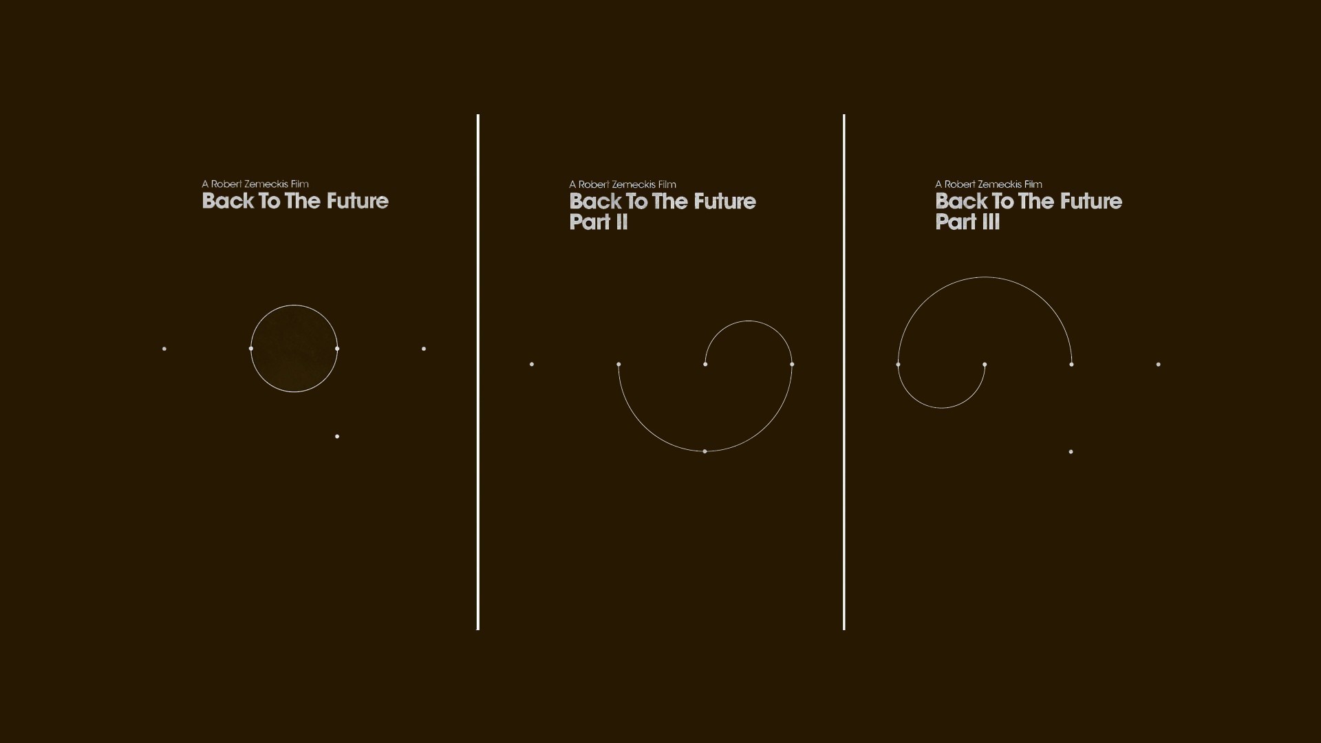 Ritorno al futuro, Trilogia, Minimalismo, Marrone, 16:9 Full HD, sfondo widescreen