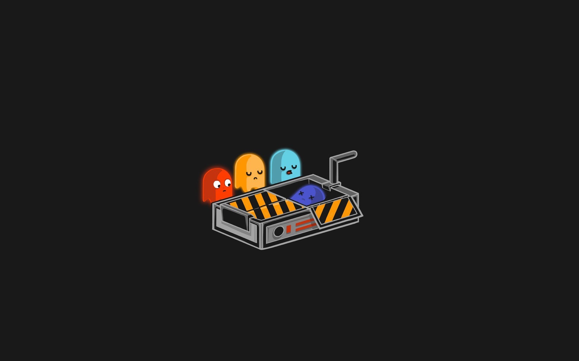 Pac-Man, Fantasmi, Ghostbusters, Trappola, Crossover, 16:10 Full HD, sfondo widescreen