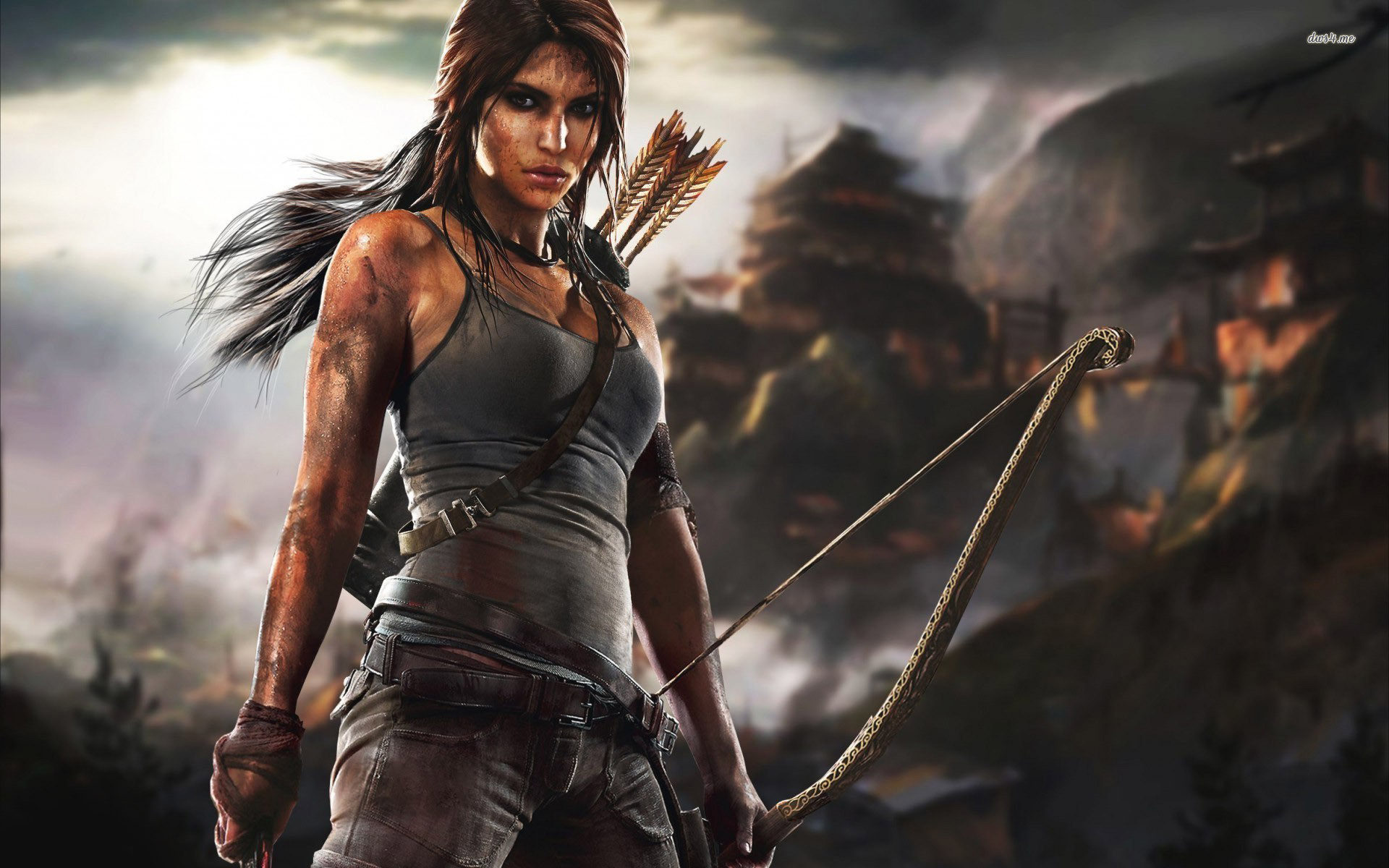 Lara Croft, Tomb Raider (2013), Arco, Yamatai, Full HD, sfondo per PC