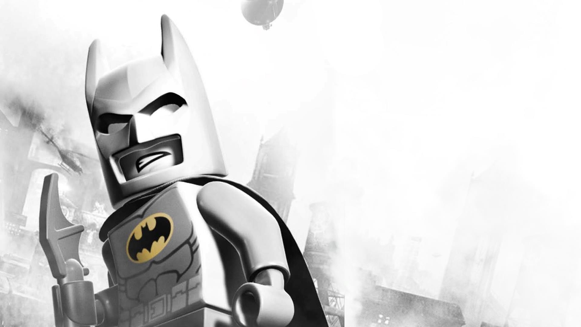 Batman, LEGO Batman, Bianco e nero, Full HD, wallpaper per portatile