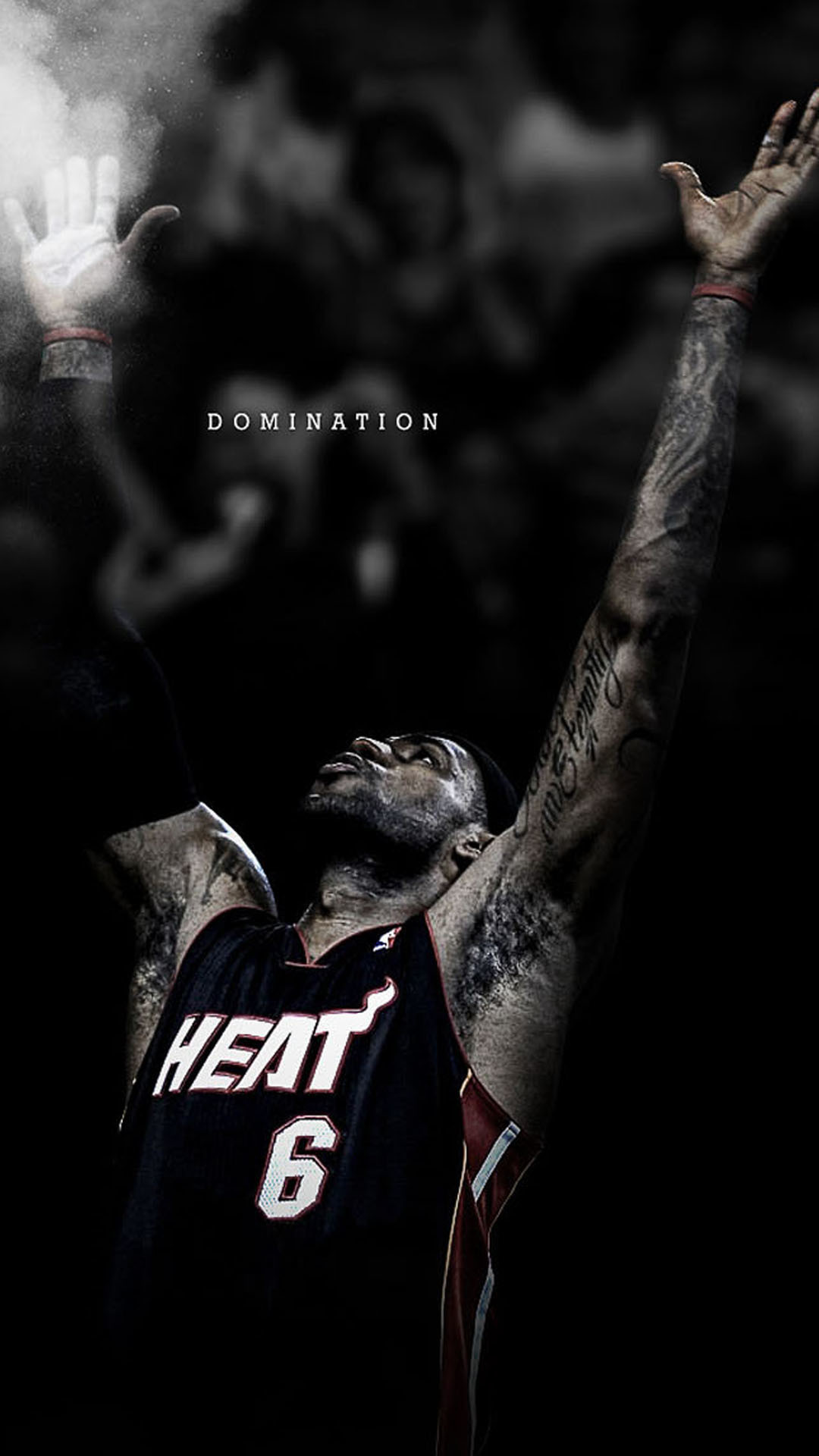 LeBron James, Miami Heat, Polvere di gesso, Bianco e nero, sfondo per iPhone e Android