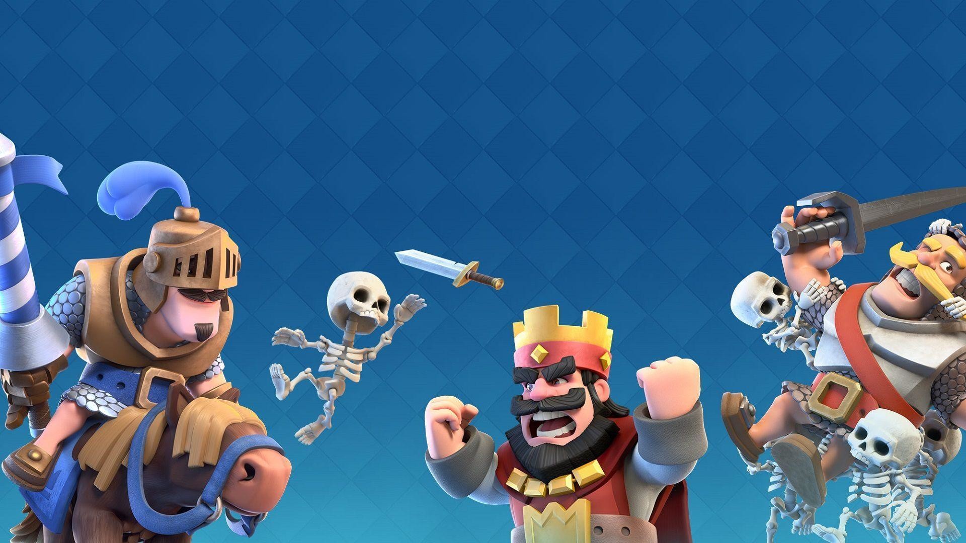 Clash Royale, Re Rosso, Principe, Scheletri, Full HD, sfondo Windows 11