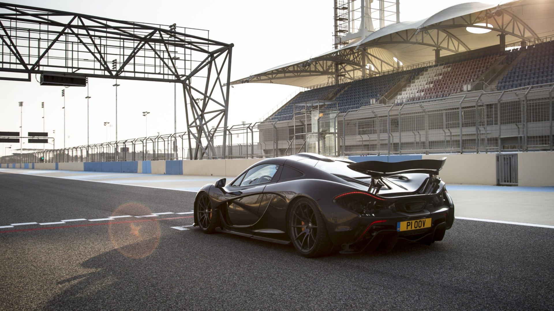 McLaren P1, Circuito, Nero, Tribuna, 1920x1080, sfondo per PC