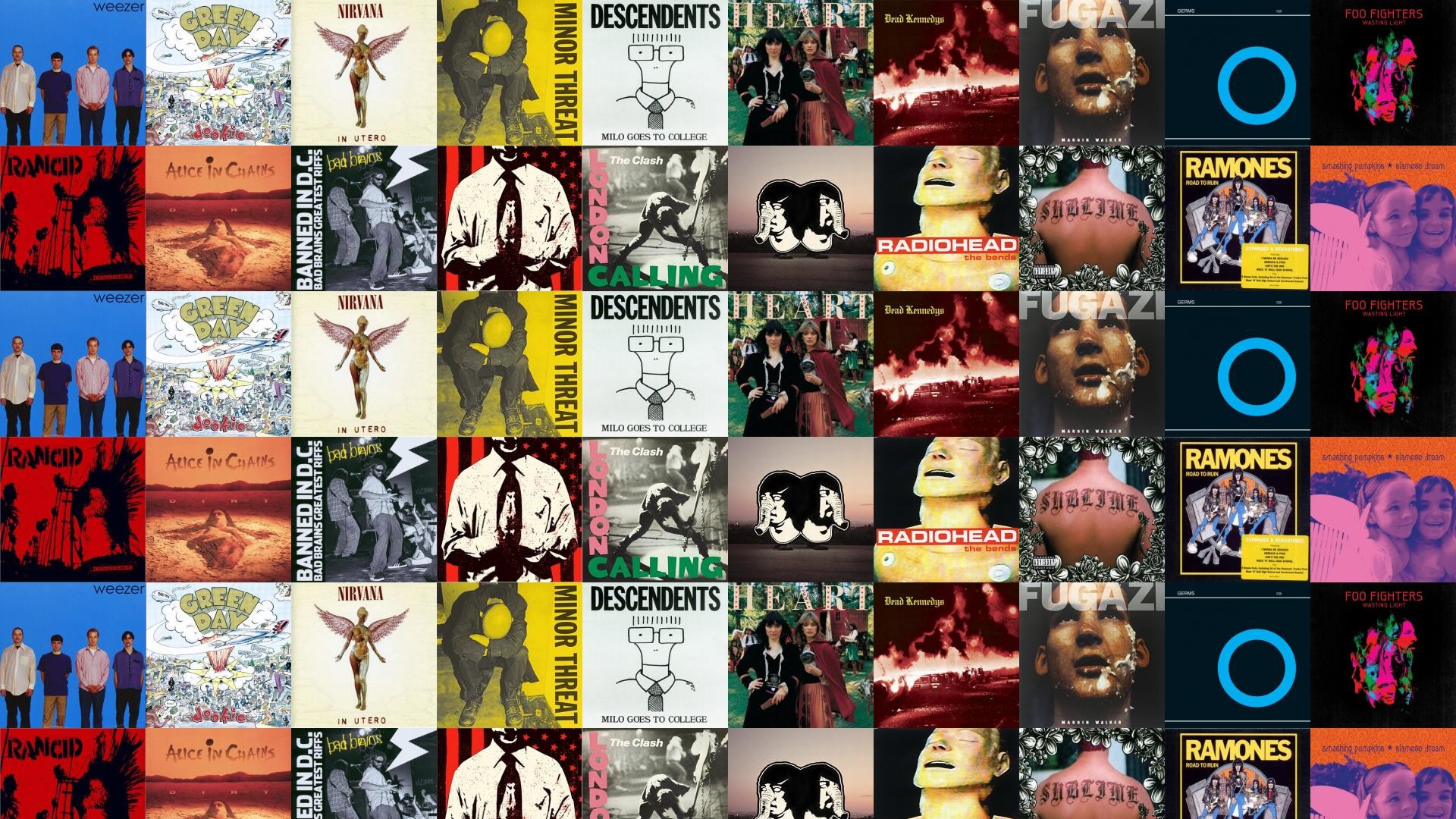 Green Day, Dookie, Copertine album, Punk rock, Collage, Full HD, sfondo per portatile