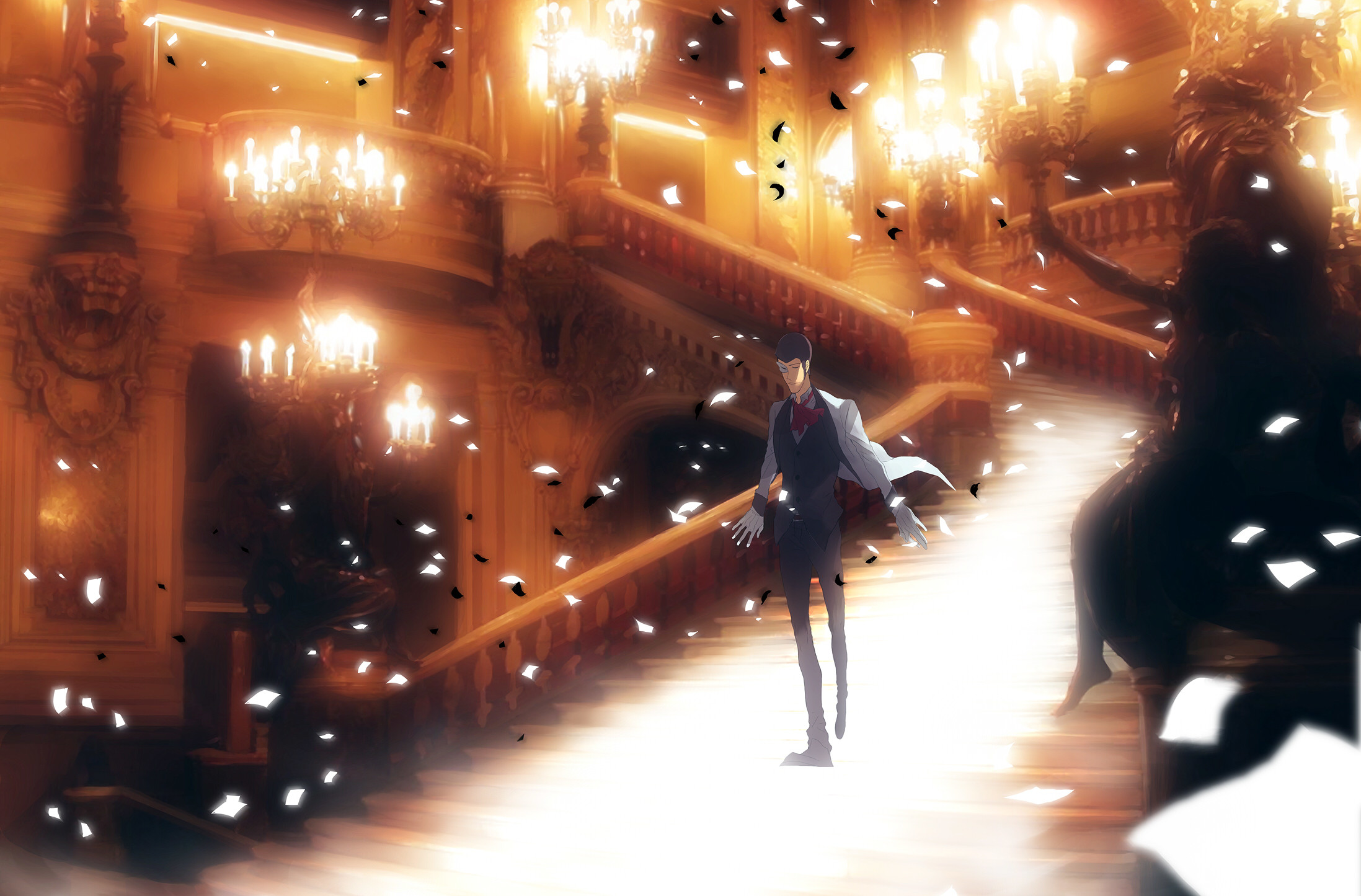 Lupin III, Corridoio, Lampadari, Anime, Full HD, sfondo per portatile