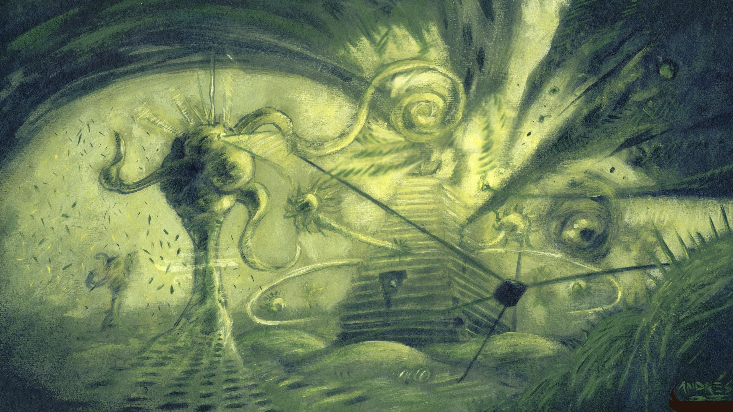 H. P. Lovecraft, Orrore cosmico, Tentacoli, Illustrazione, 2K, sfondo per portatile