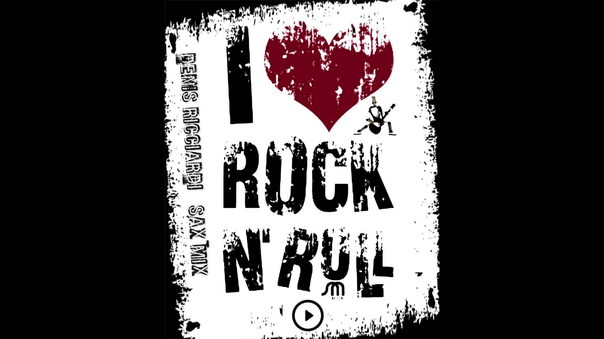 I Love Rock 'n' Roll, Cuore rosso, Grunge, 1920x1080, immagine di sfondo