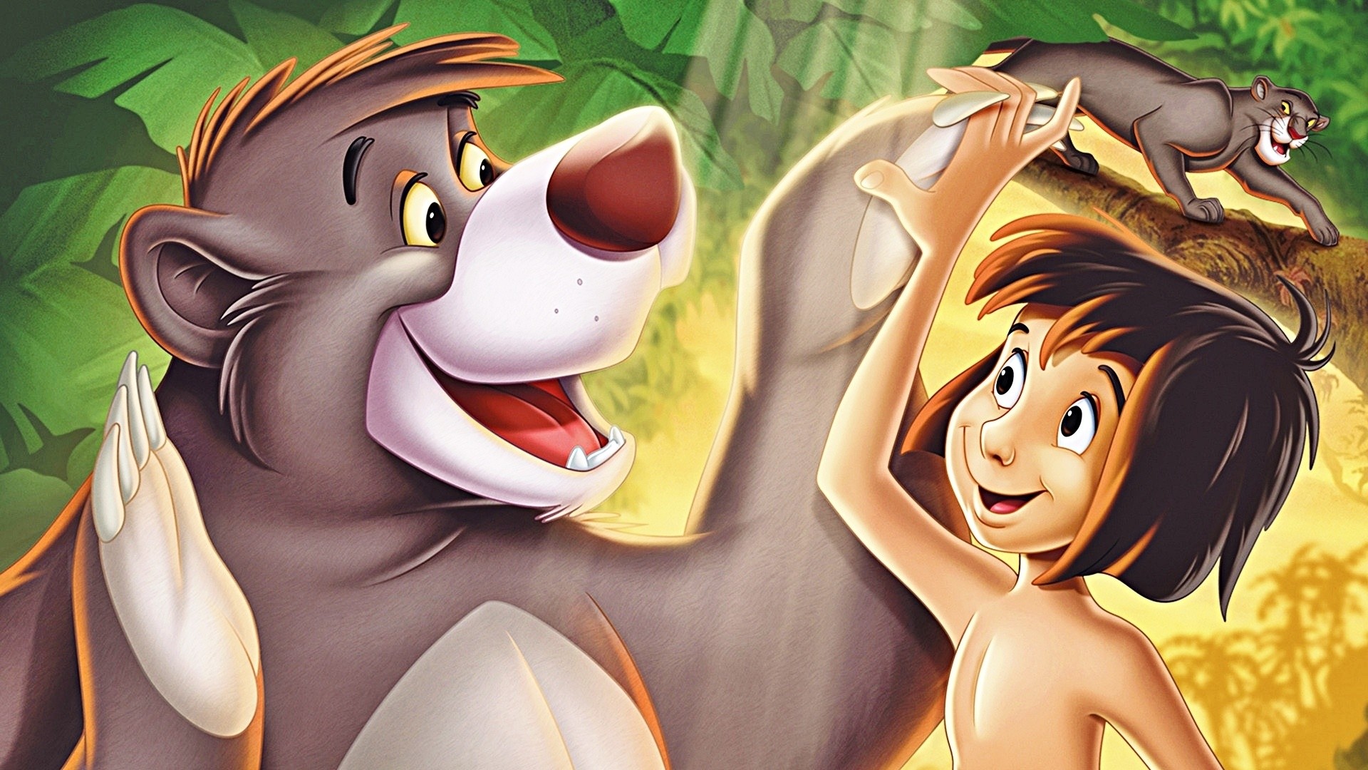 Baloo, Mowgli, Il libro della giungla, Disney, Full HD, sfondo per PC