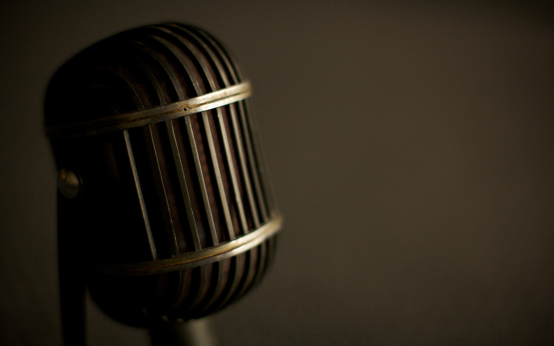 Microfono vintage, Sfondo scuro, 16:10 Full HD, wallpaper widescreen