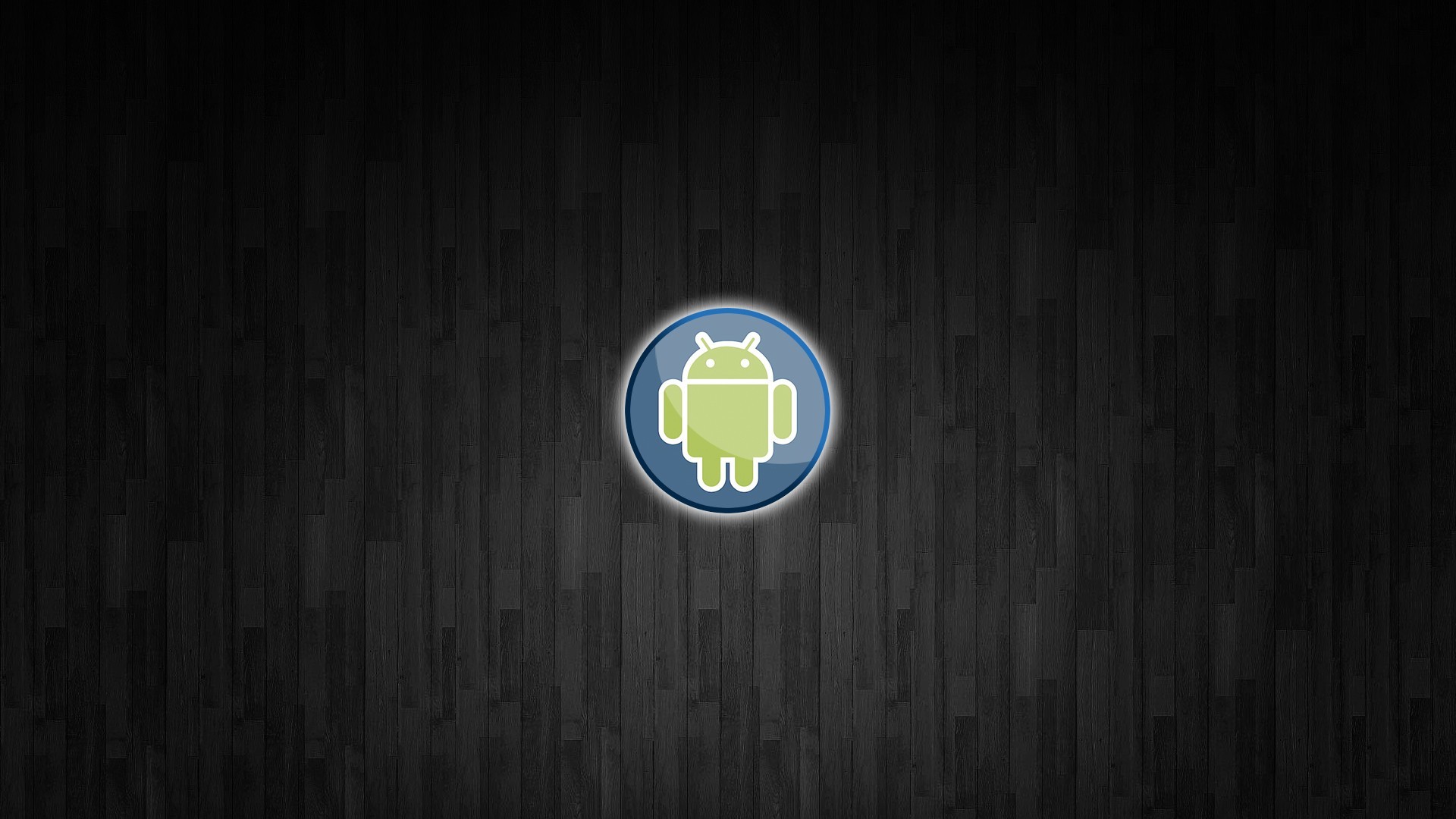 Android, Logo, Legno scuro, Bugdroid, 1920x1080, sfondo per PC