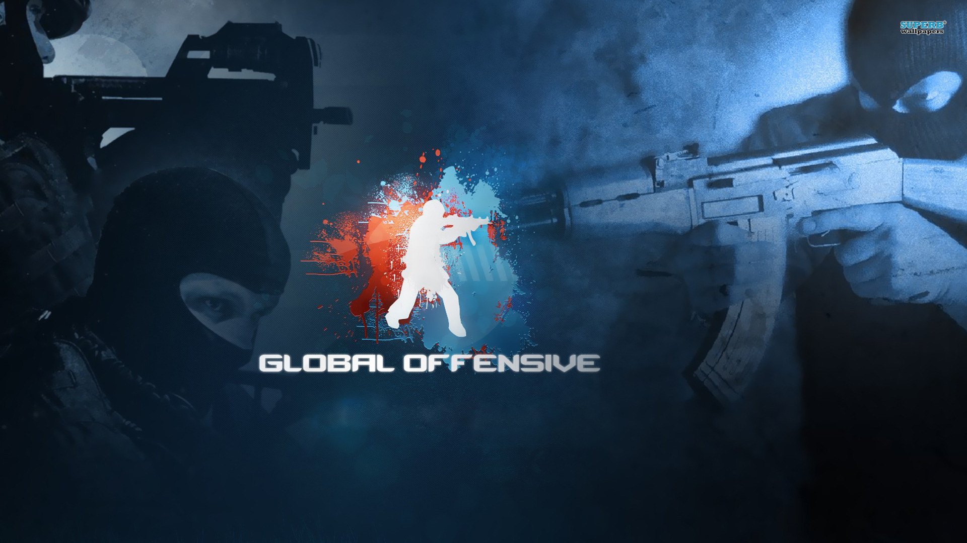 CS:GO, Global Offensive, Terroristi, AK-47, Blu, 1920x1080, sfondo per PC