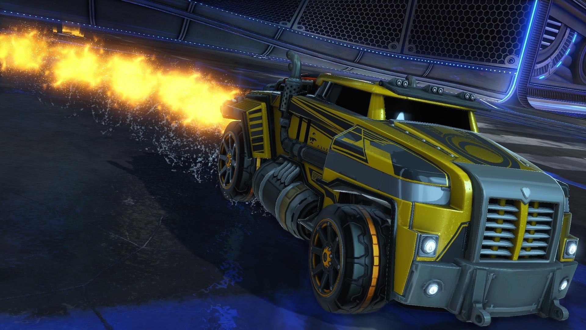 Rocket League, Camion, Boost, Fiamme, 1920x1080, immagine di sfondo