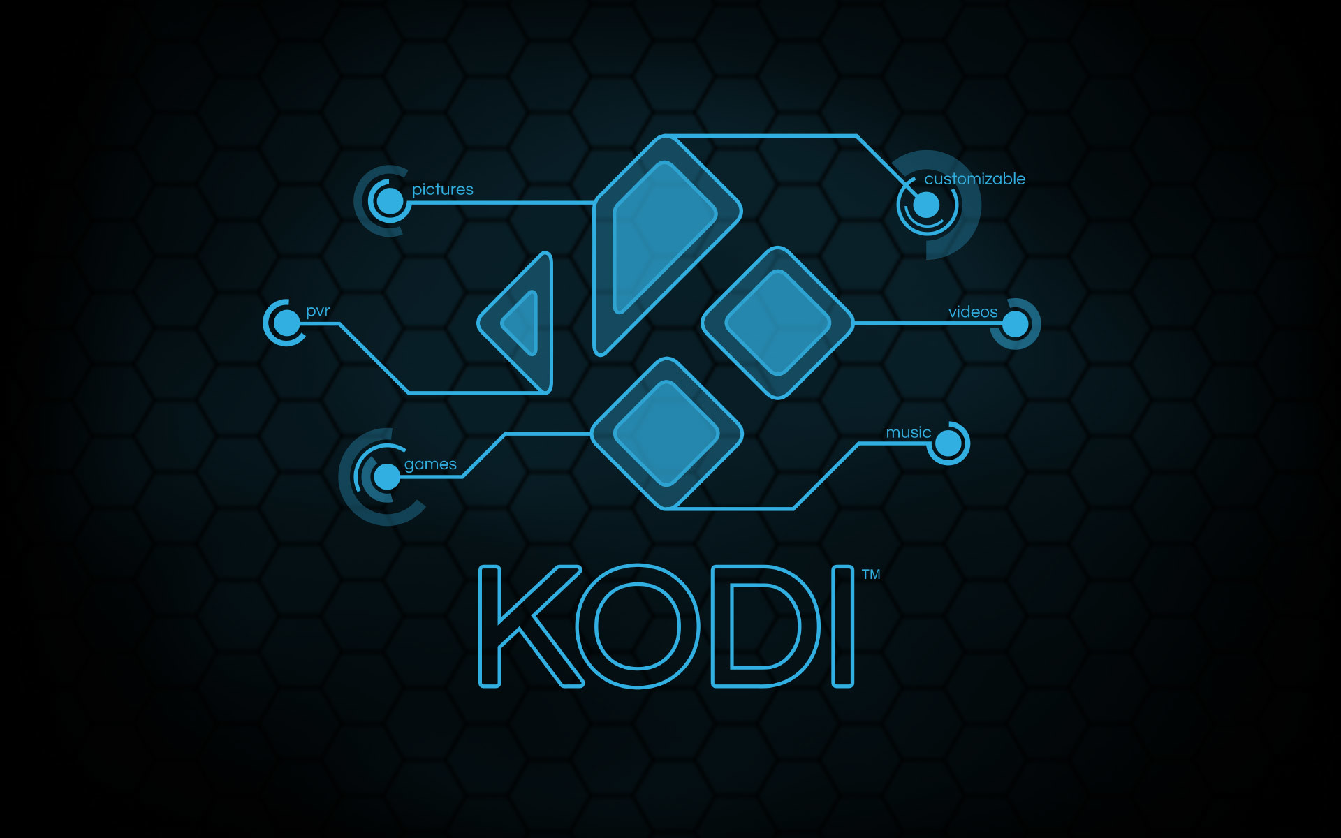 Kodi, Logo, Circuiti, 1920x1200, sfondo MacBook Pro