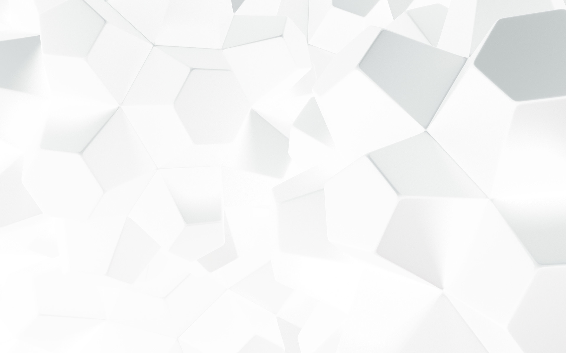 Poligoni 3D, Bianco, Astratto, Geometrico, 1920x1200, wallpaper desktop