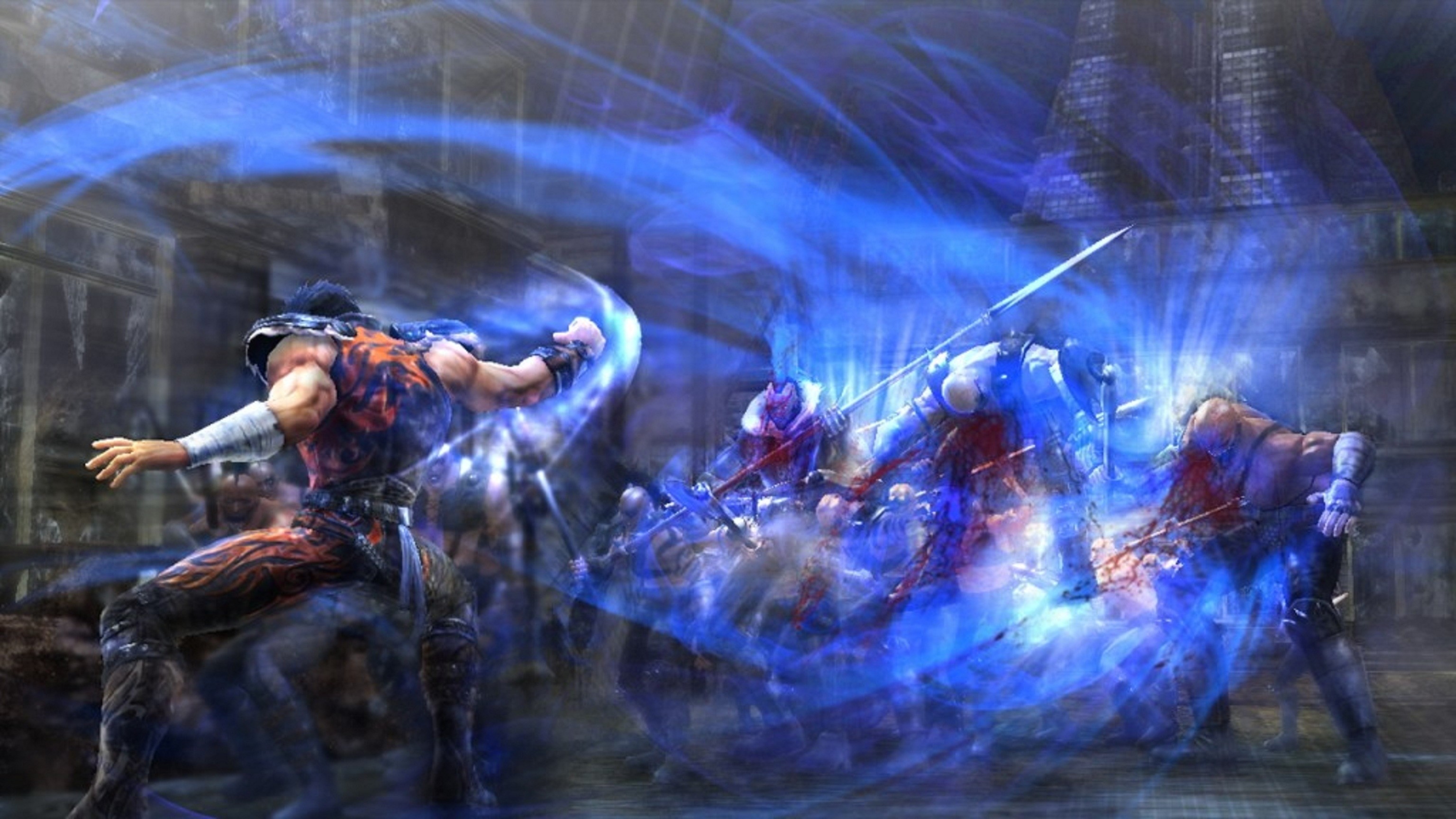 Kenshiro, Fist of the North Star: Ken's Rage, Combattimento, Effetti blu, sfondo desktop 2K