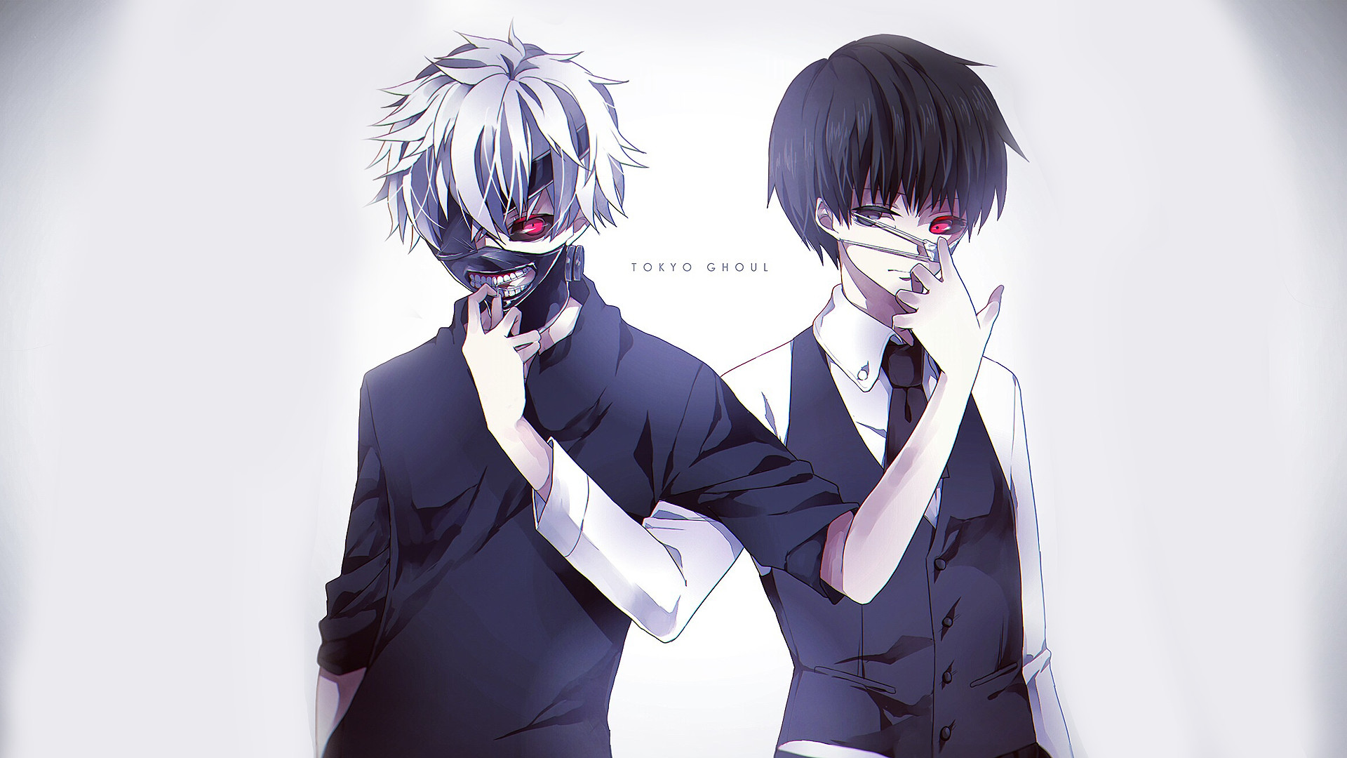Ken Kaneki, Tokyo Ghoul, Doppia personalità, Maschera, Occhio rosso, sfondo Full HD per portatile