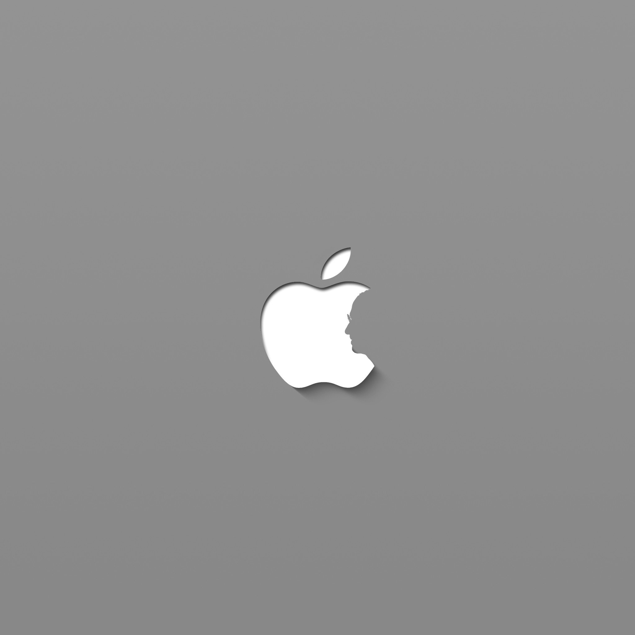 Logo Apple, Apple, Grigio, Minimalismo, sfondo per iPad e tablet
