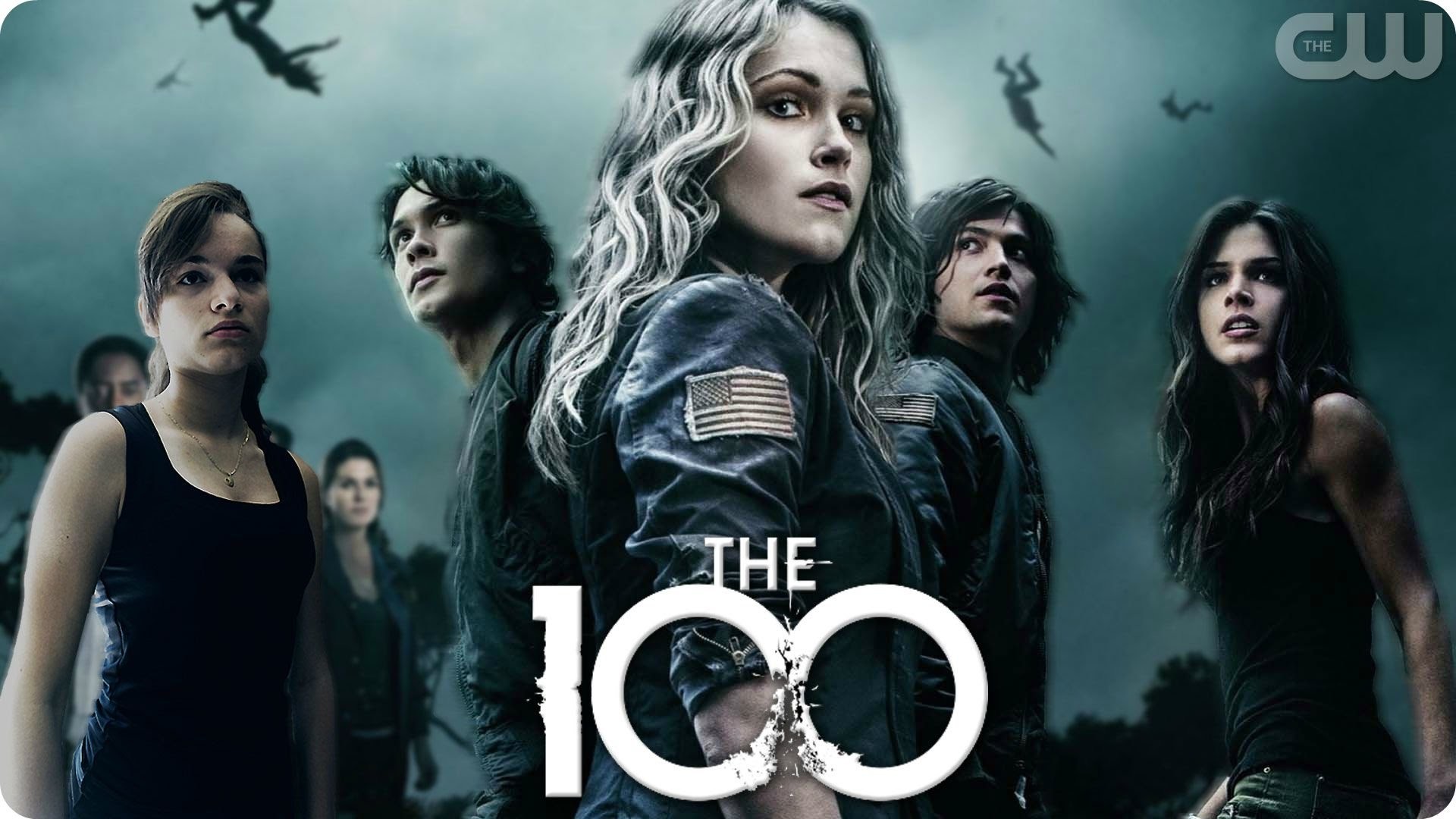 The 100, Logo, Cast, The CW, Persone che cadono, Full HD, sfondo desktop
