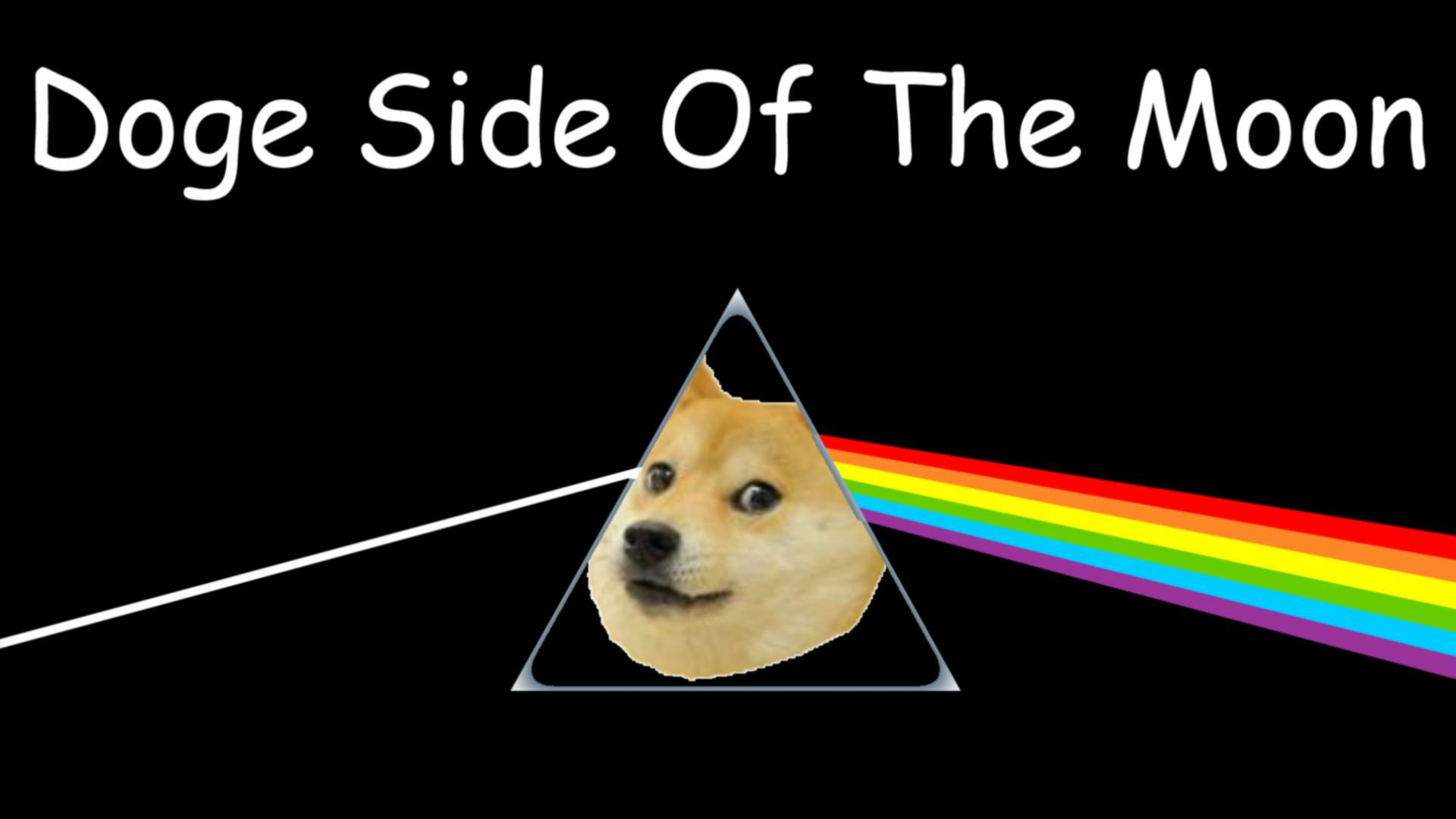 Doge Side Of The Moon, Doge, The Dark Side of the Moon, Pink Floyd, Prisma, sfondo widescreen Full HD