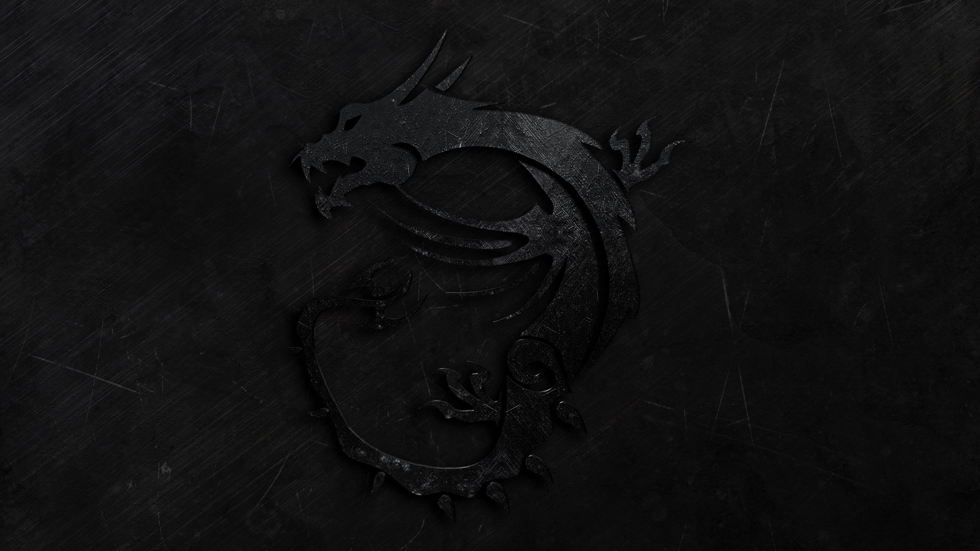 MSI, Drago, Rilievo, Sfondo nero, Full HD, wallpaper desktop