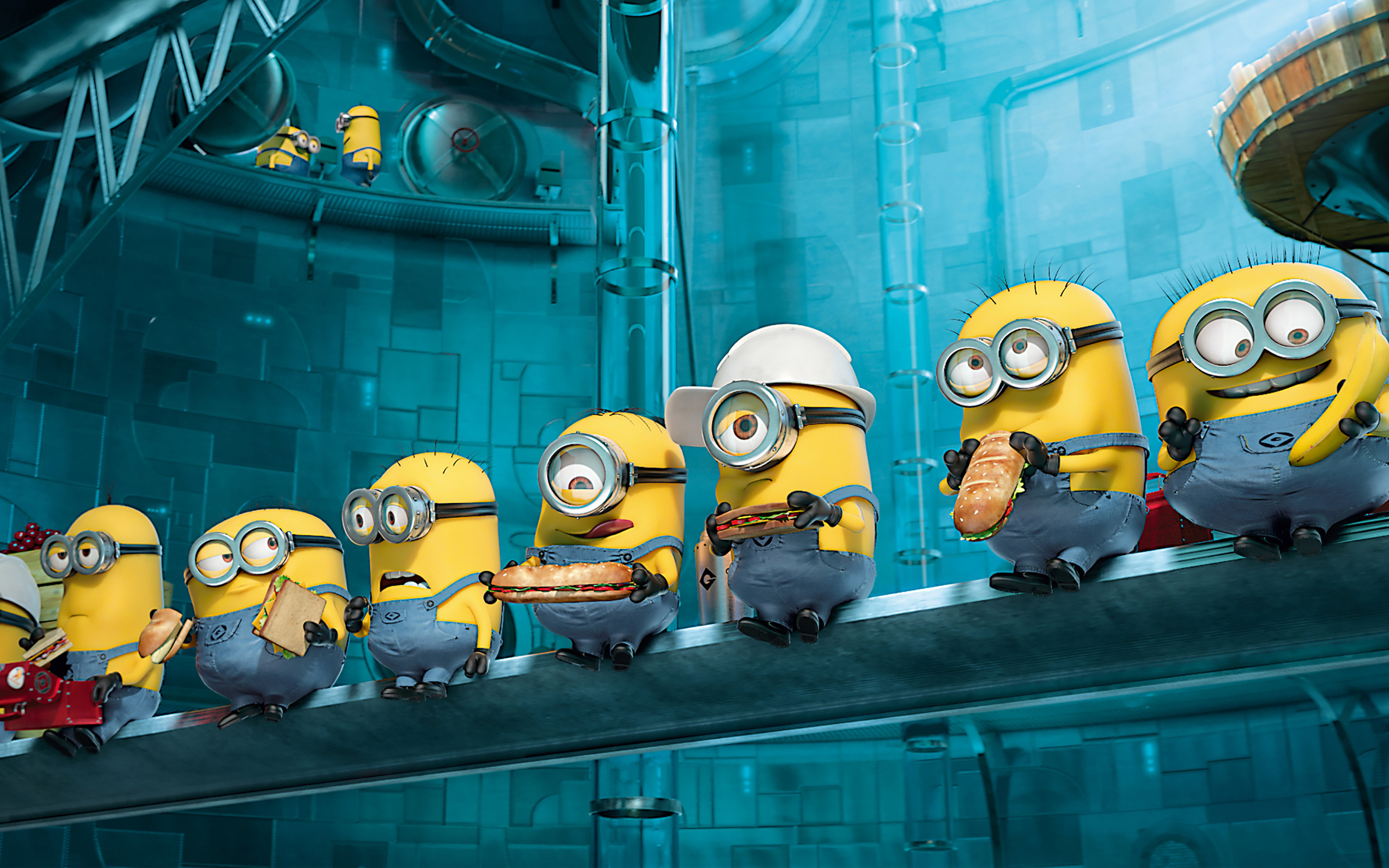 Minions, Cattivissimo me, Laboratorio, 2K, sfondo Windows 11
