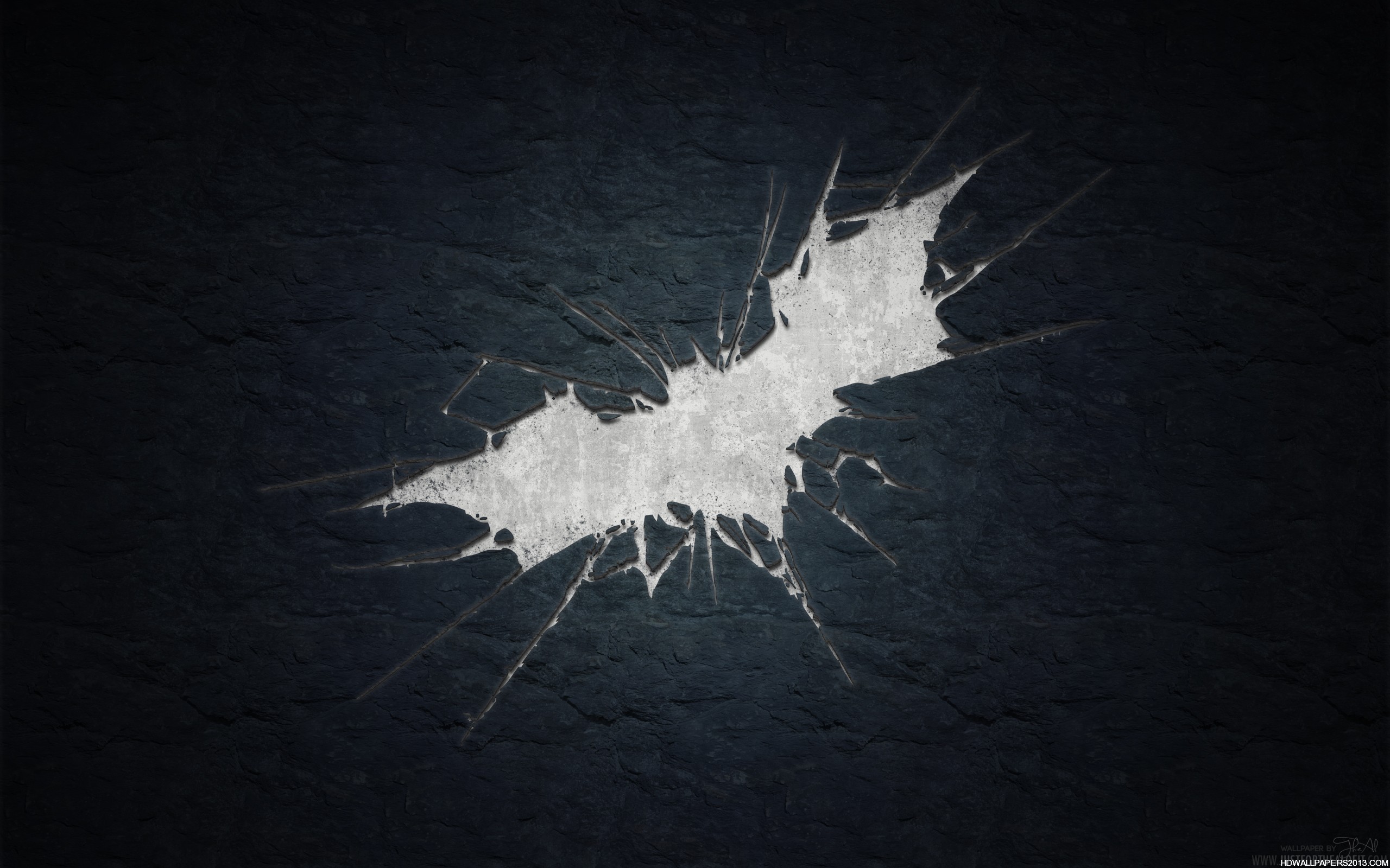 Logo di Batman, The Dark Knight, Sfondo grigio, 2K, wallpaper per portatile