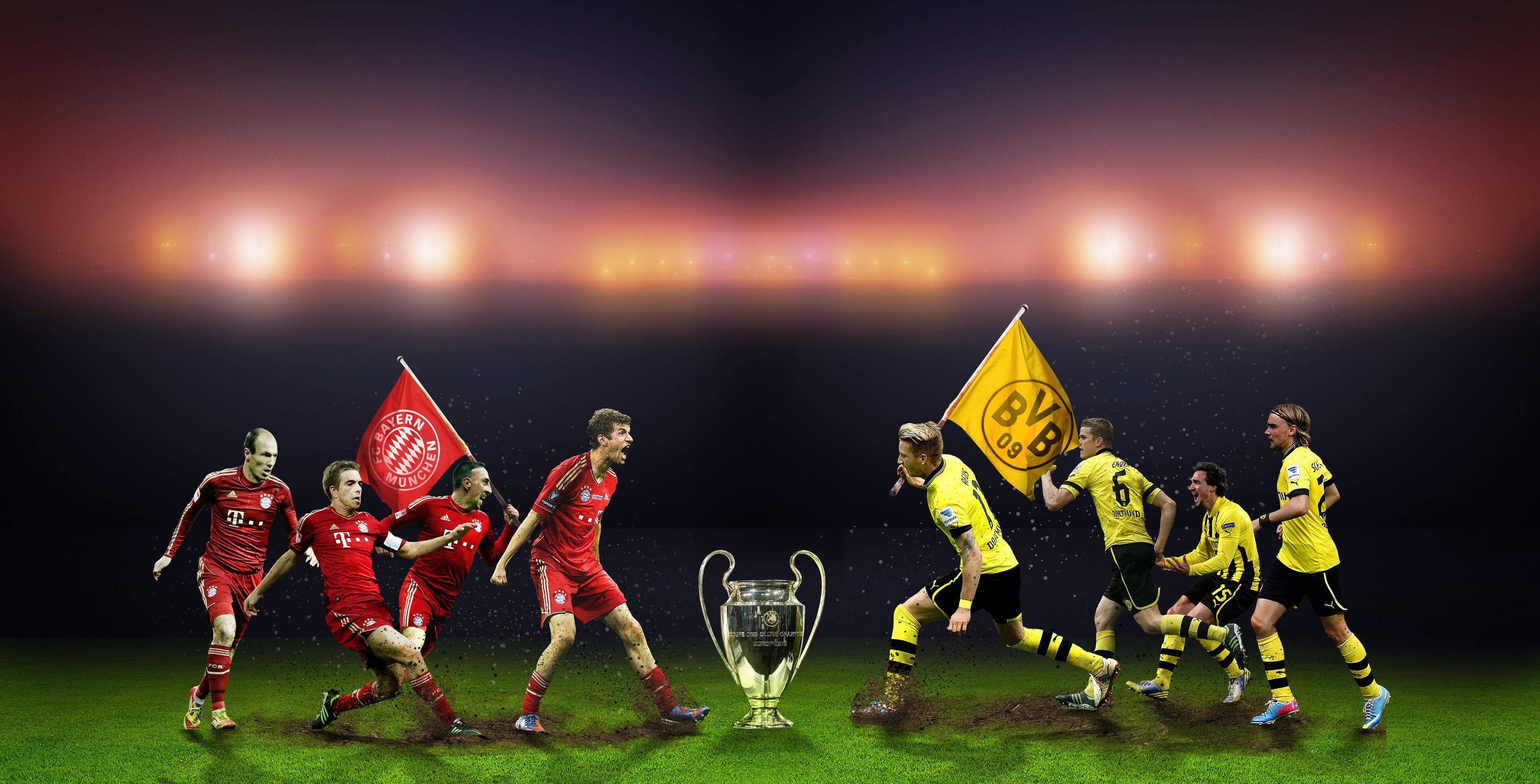 Bayern Monaco, Borussia Dortmund, Finale 2013, Coppa dei Campioni, sfondo 2K per PC